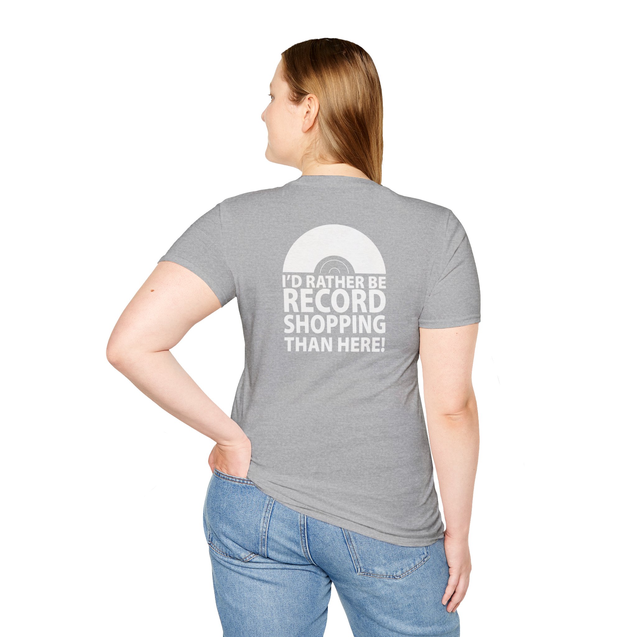 Record Shopping T‑Shirt — “I’d Rather Be Record Shopping Than Here!” Vinyl Lover Tee - Image 17
