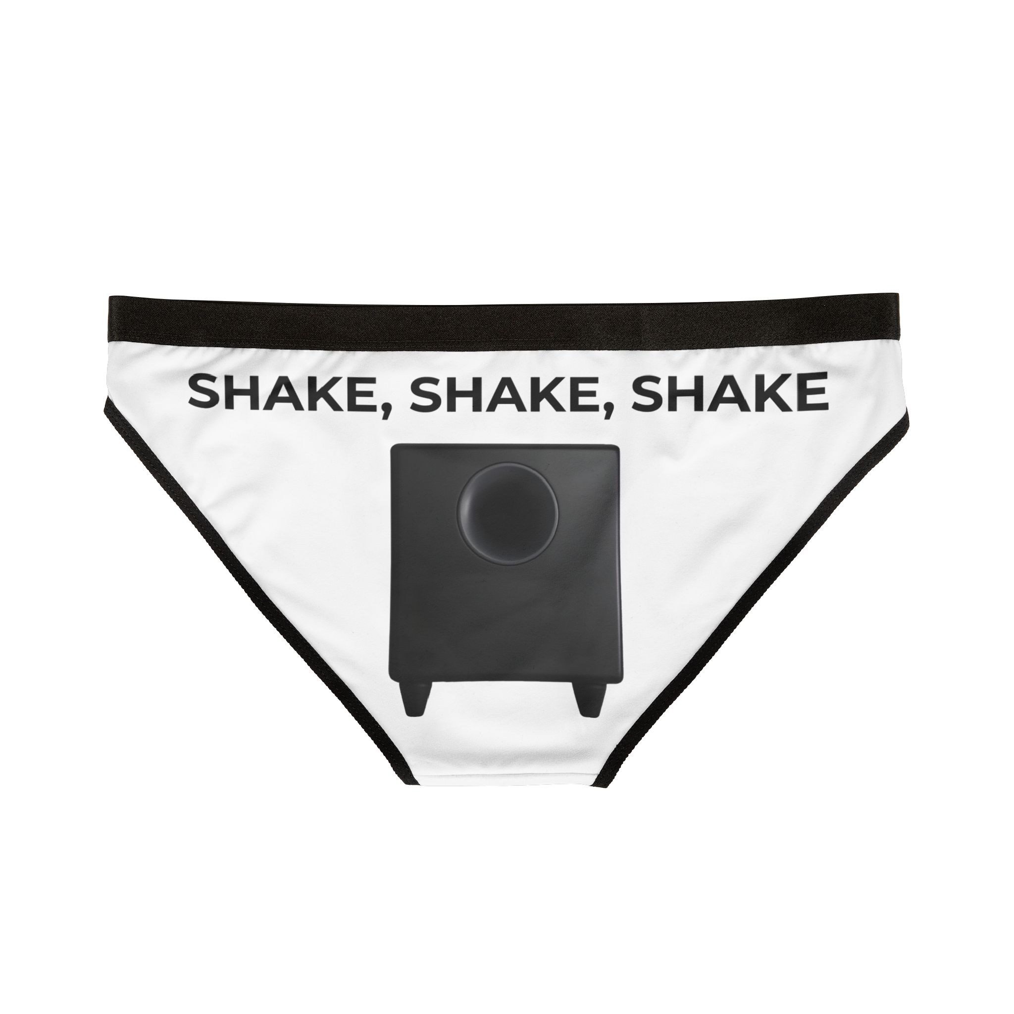 Women’s Bikini Underwear – 'SHAKE, SHAKE, SHAKE' Speaker Graphic - Image 3