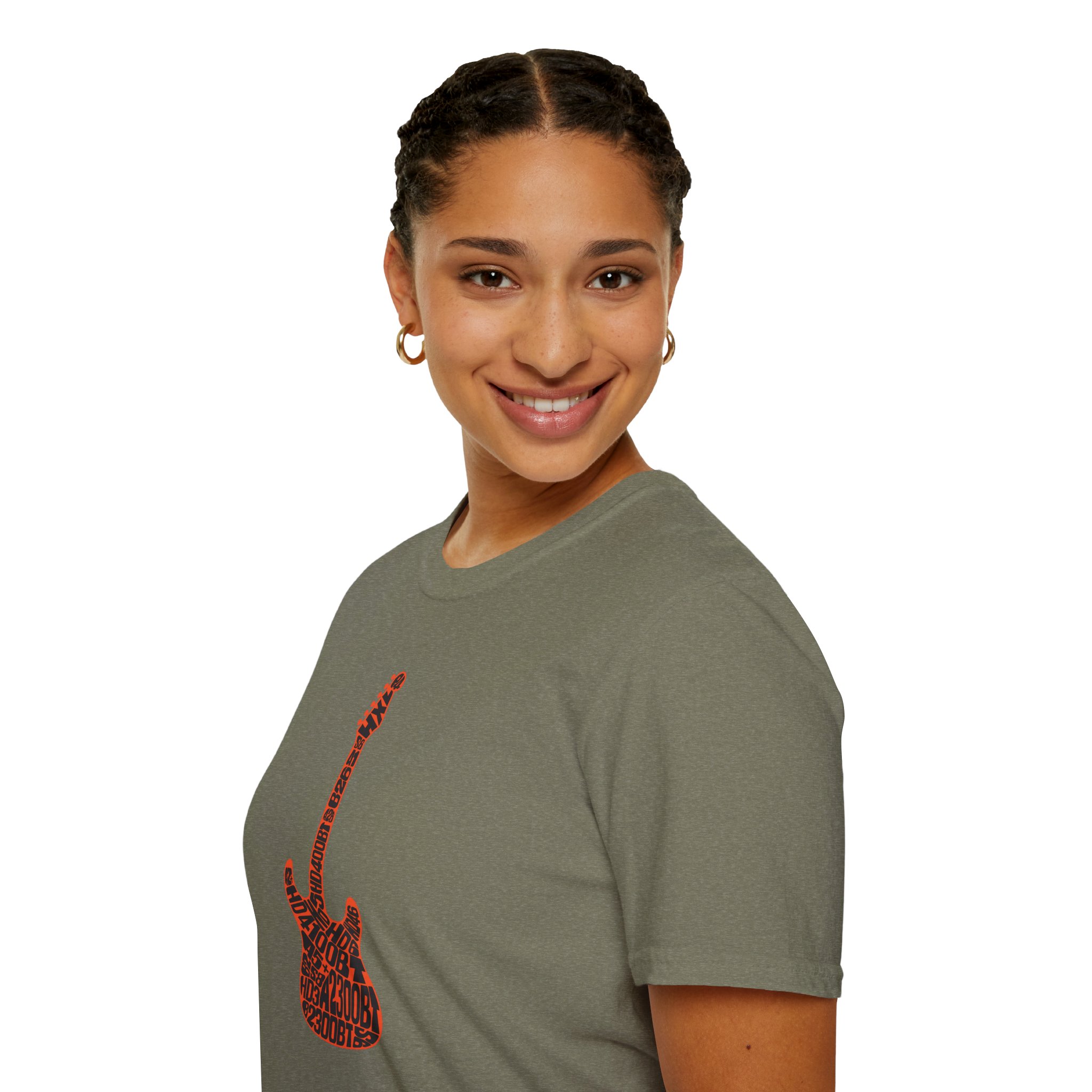 Electric Guitar Graphic T‑Shirt — Red Pattern Rock Music Tee - Image 77