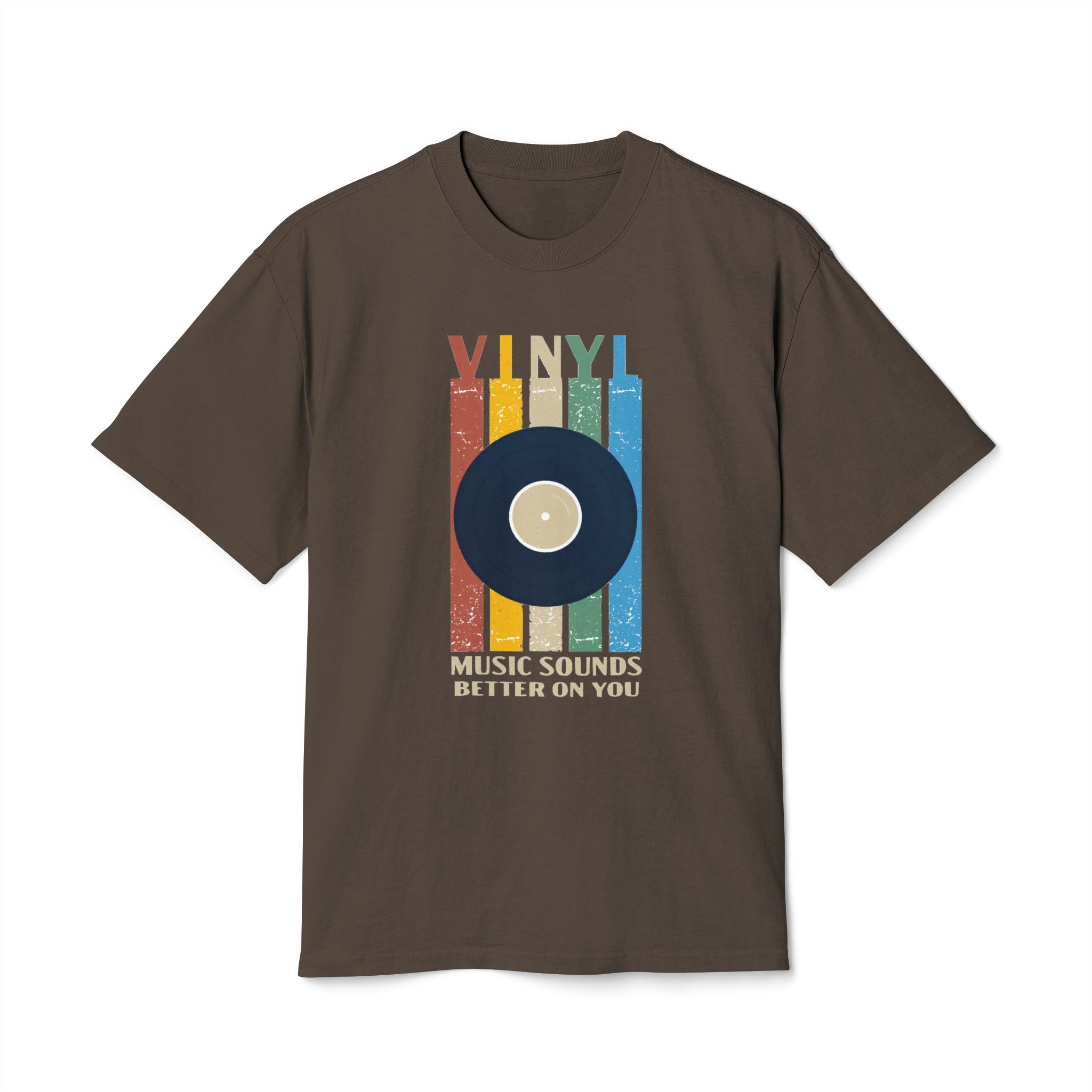 Vinyl Music Sounds Unisex Heavy Faded Tee - Image 17