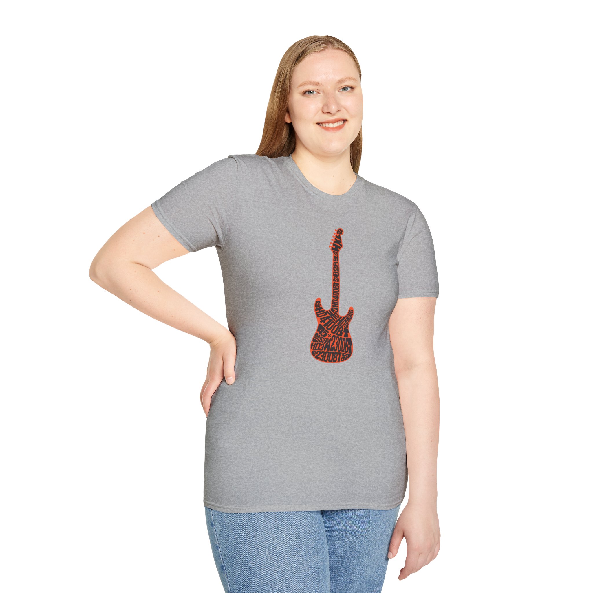 Electric Guitar Graphic T‑Shirt — Red Pattern Rock Music Tee - Image 55