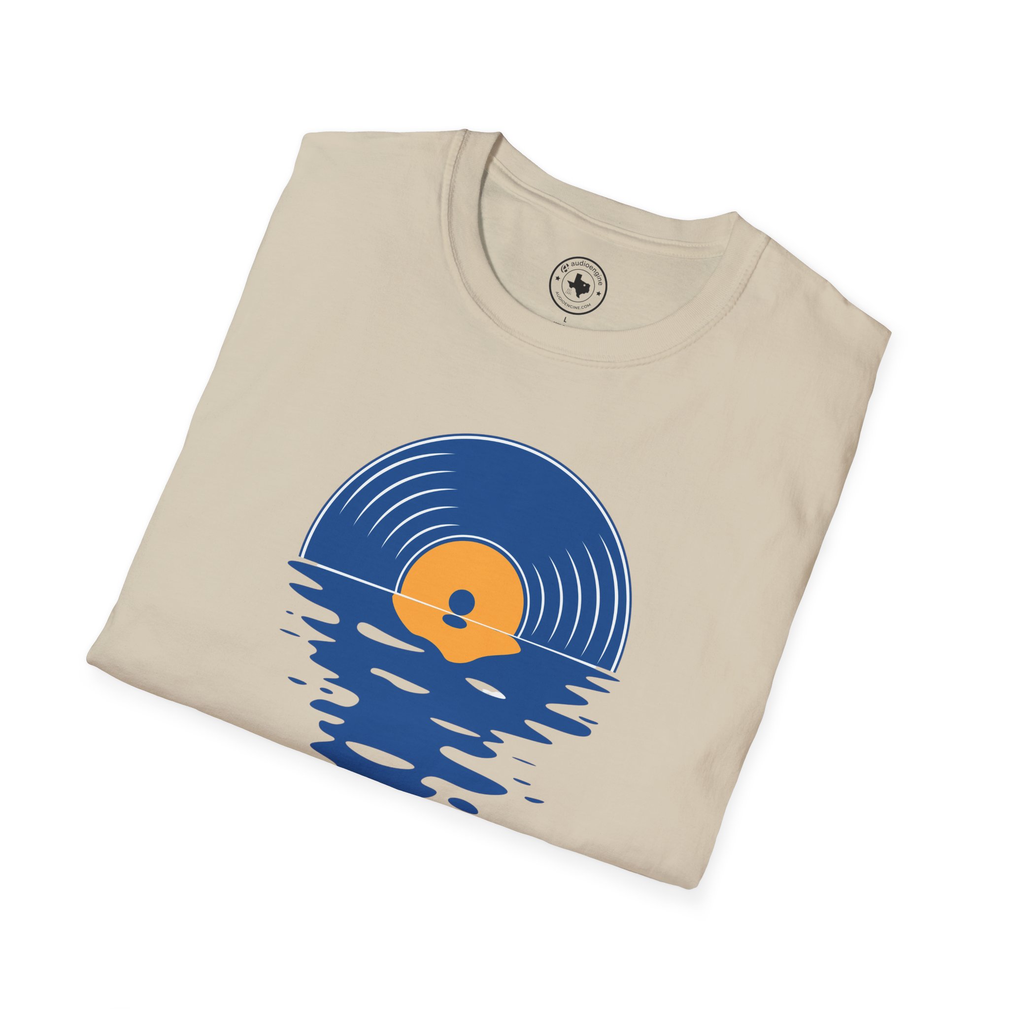 Sunset Vinyl Record T‑Shirt — Retro Music Lake Graphic Tee - Image 118
