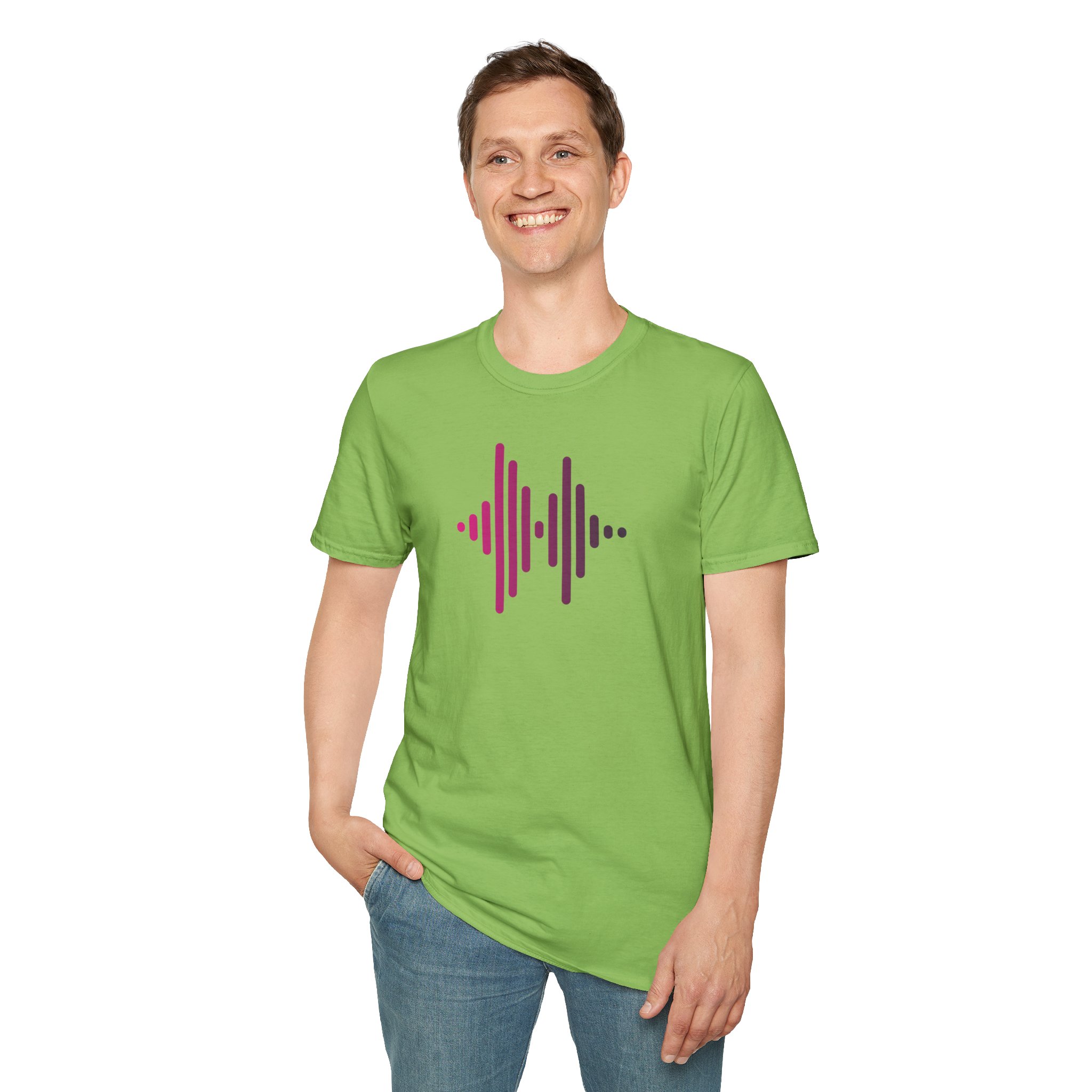 Audio Waveform Graphic Tee — Gradient Soundwave T-Shirt - Image 86
