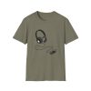 Music Lover Unisex Softstyle T-Shirt with Headphones Design - Thumbnail Image 25
