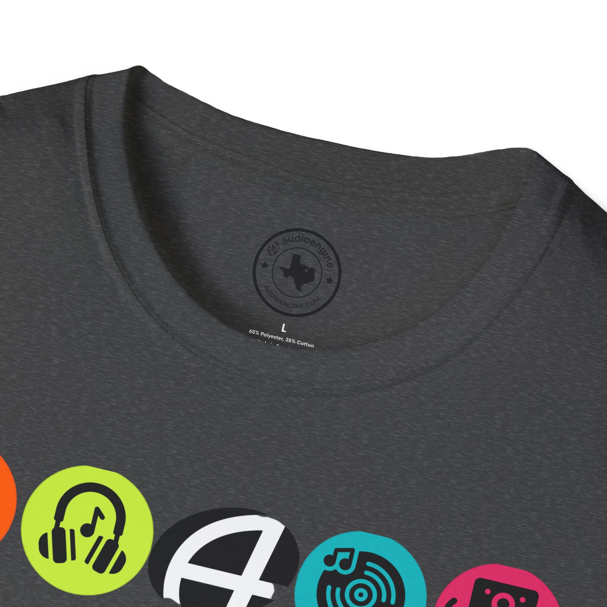 Music Icon Row T-Shirt — Colorful Band Equipment Graphic Tee - Image 66