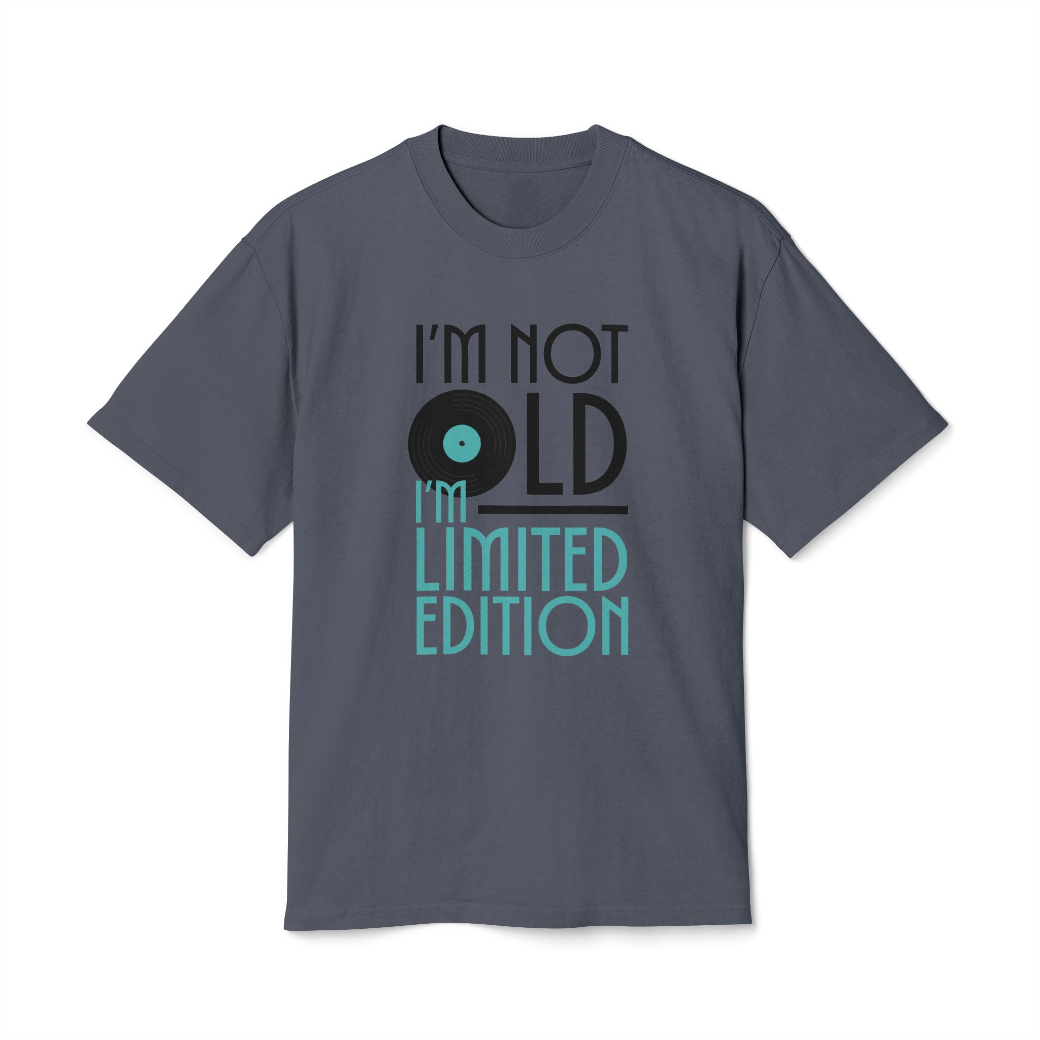 Vintage Vinyl-Inspired Unisex Heavy Faded Tee: 'I'm Not Old, I'm Limited Edition' - Image 1