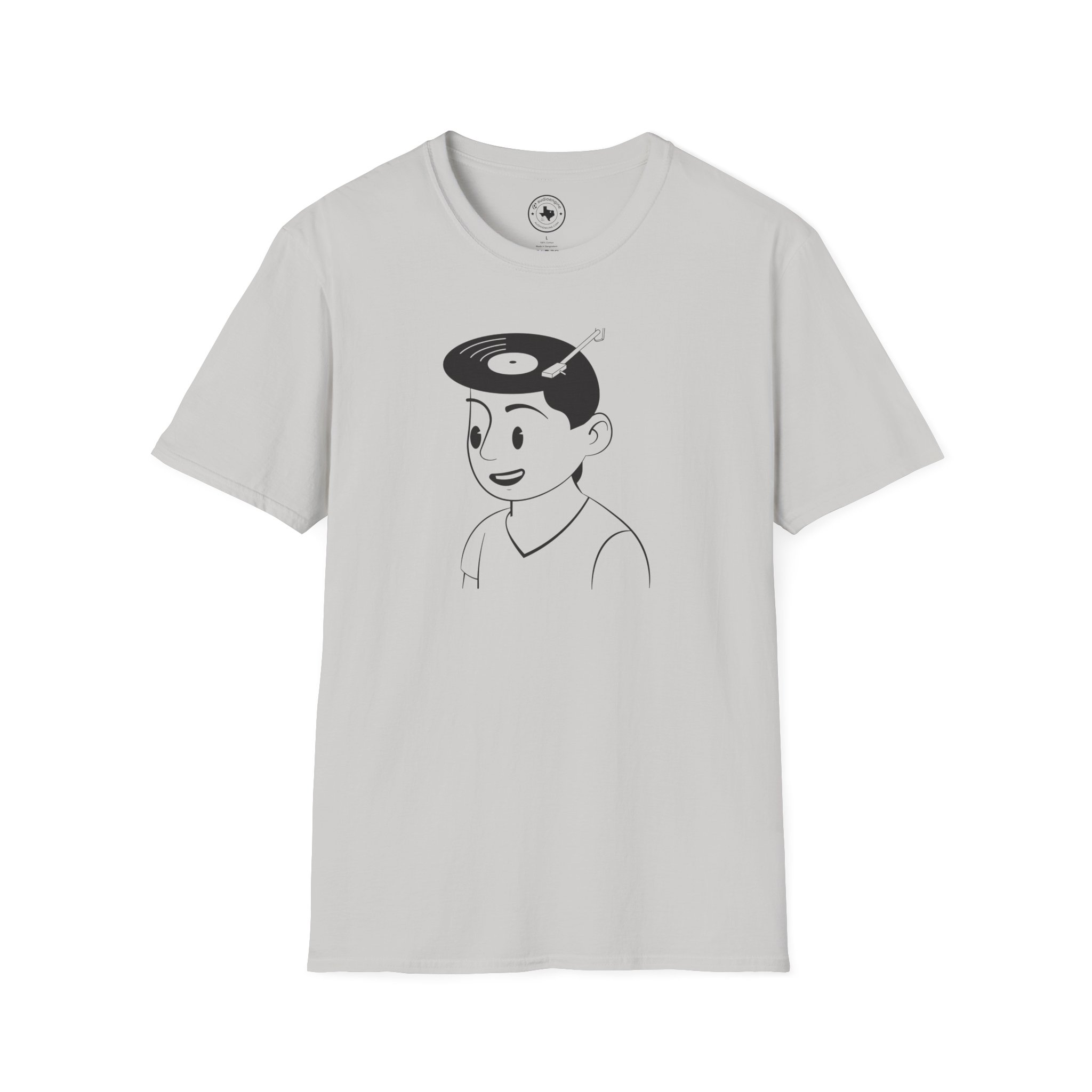 Retro Vinyl Head Illustration T-Shirt - Image 25