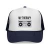 Trucker Cap — "My Therapy" Boombox Mesh Hat - Thumbnail Image 1