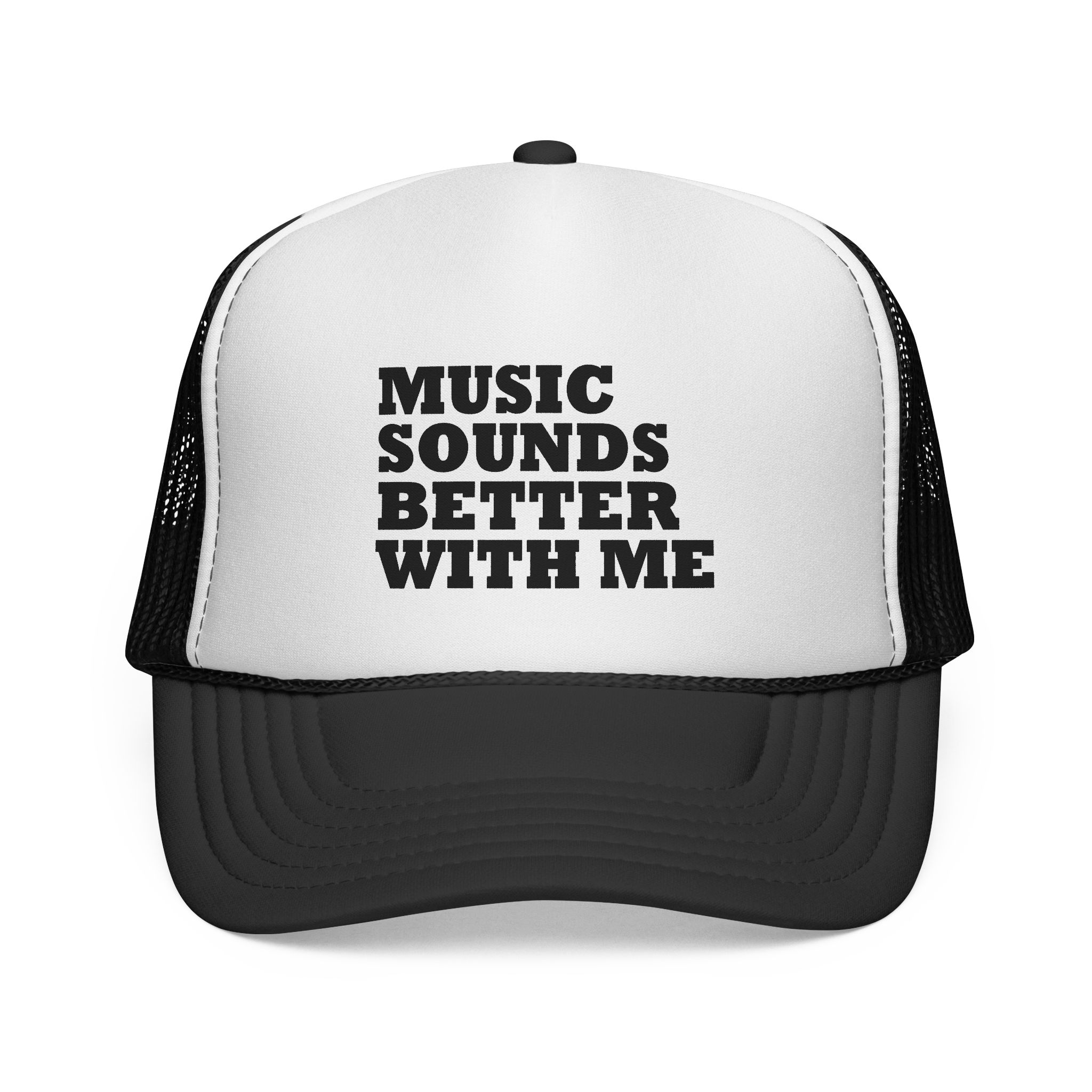 Music Vibe Trucker Cap - "Music Sounds Better With Me" - Image 1