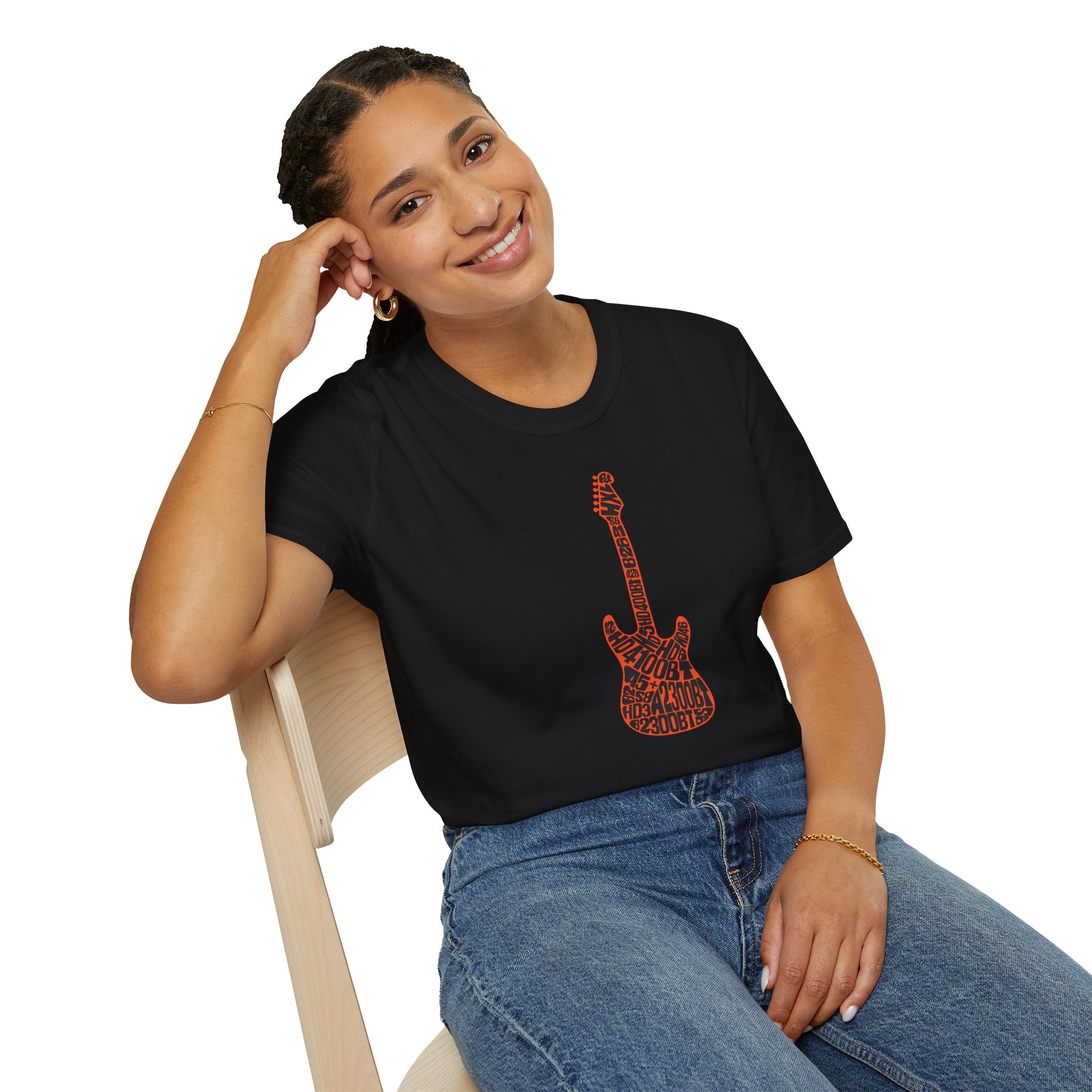 Electric Guitar Graphic T‑Shirt — Red Pattern Rock Music Tee - Image 28
