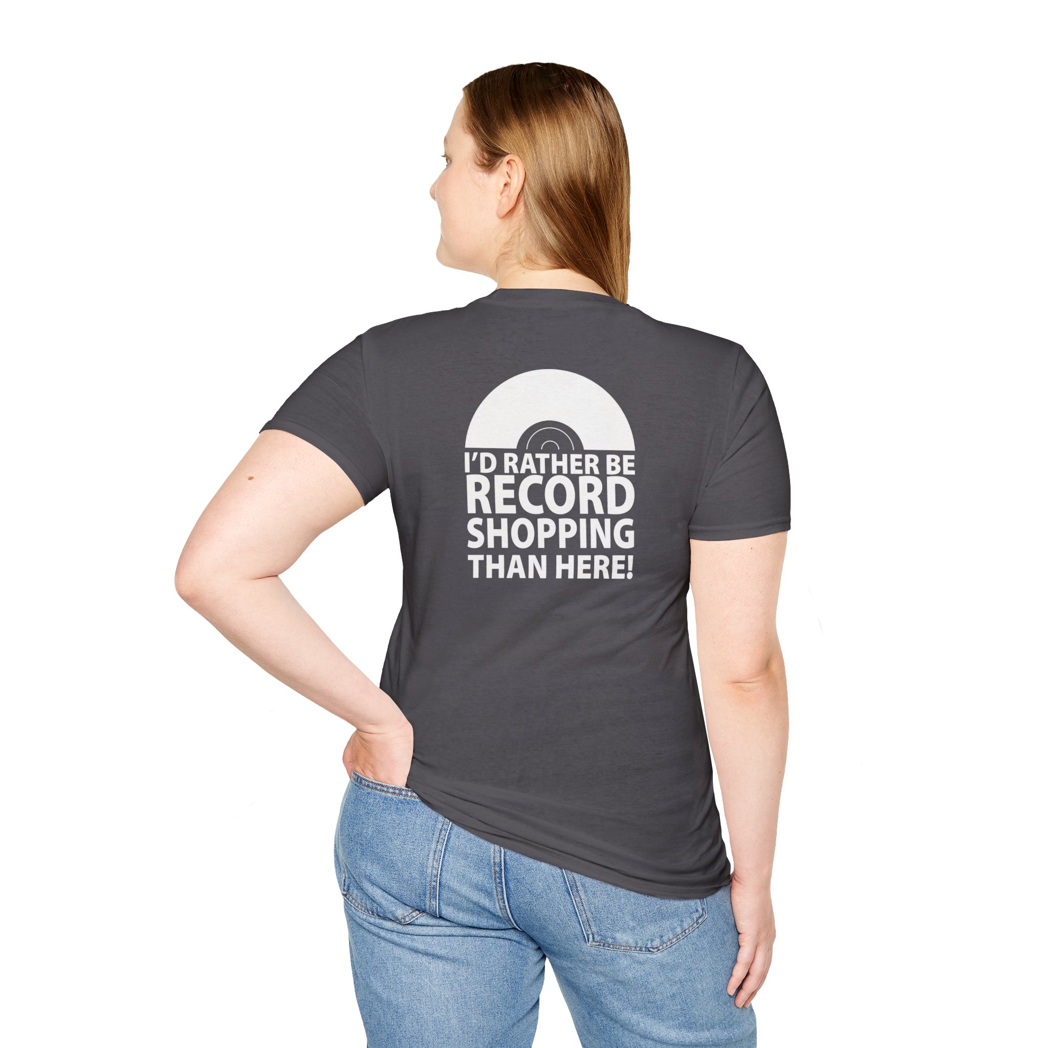 Record Shopping T‑Shirt — “I’d Rather Be Record Shopping Than Here!” Vinyl Lover Tee - Image 142