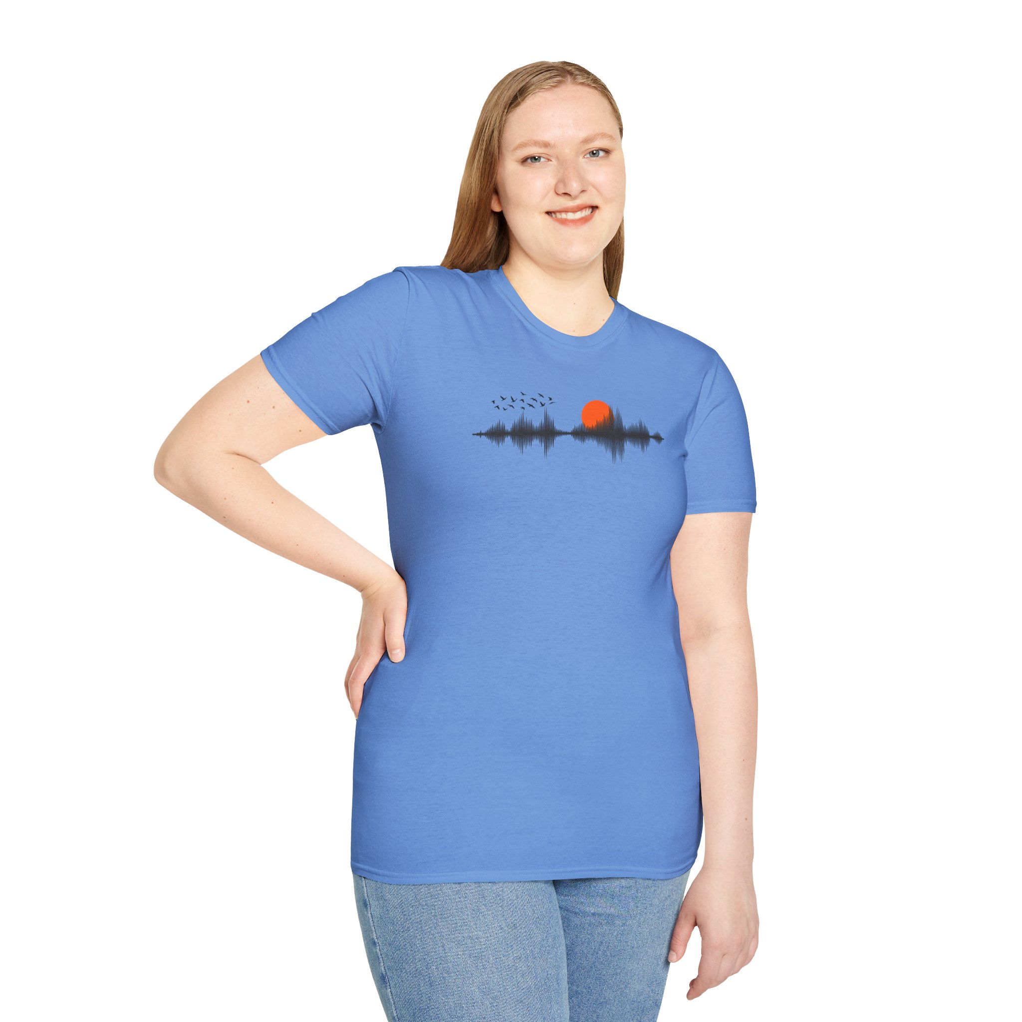 Sunset Soundwave T-Shirt — Minimal Nature Waveform Tee - Image 118