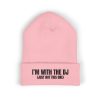 I'm With The DJ (Just Not This One) Embroidered Cuffed Beanie - Thumbnail Image 1