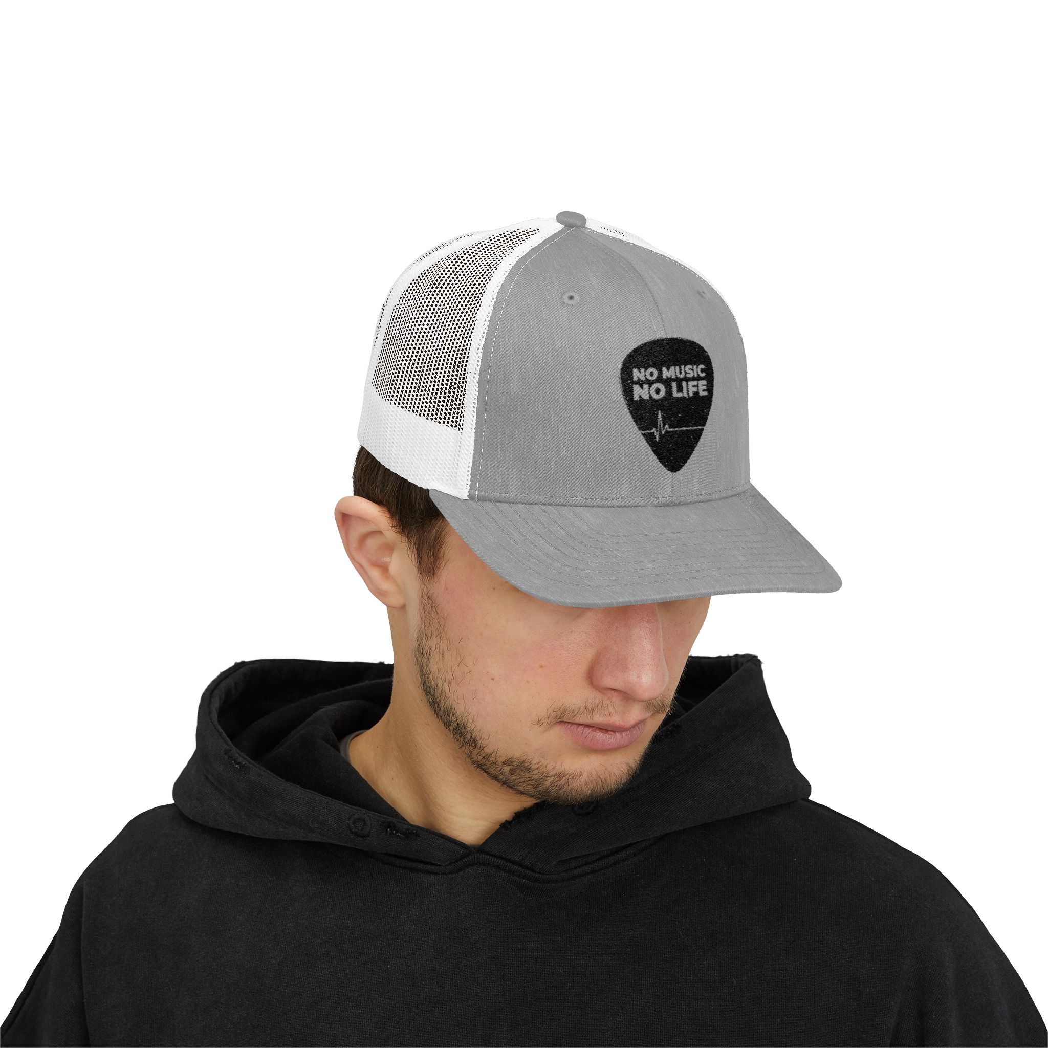 No Music No Life Snapback Trucker Cap - Image 3