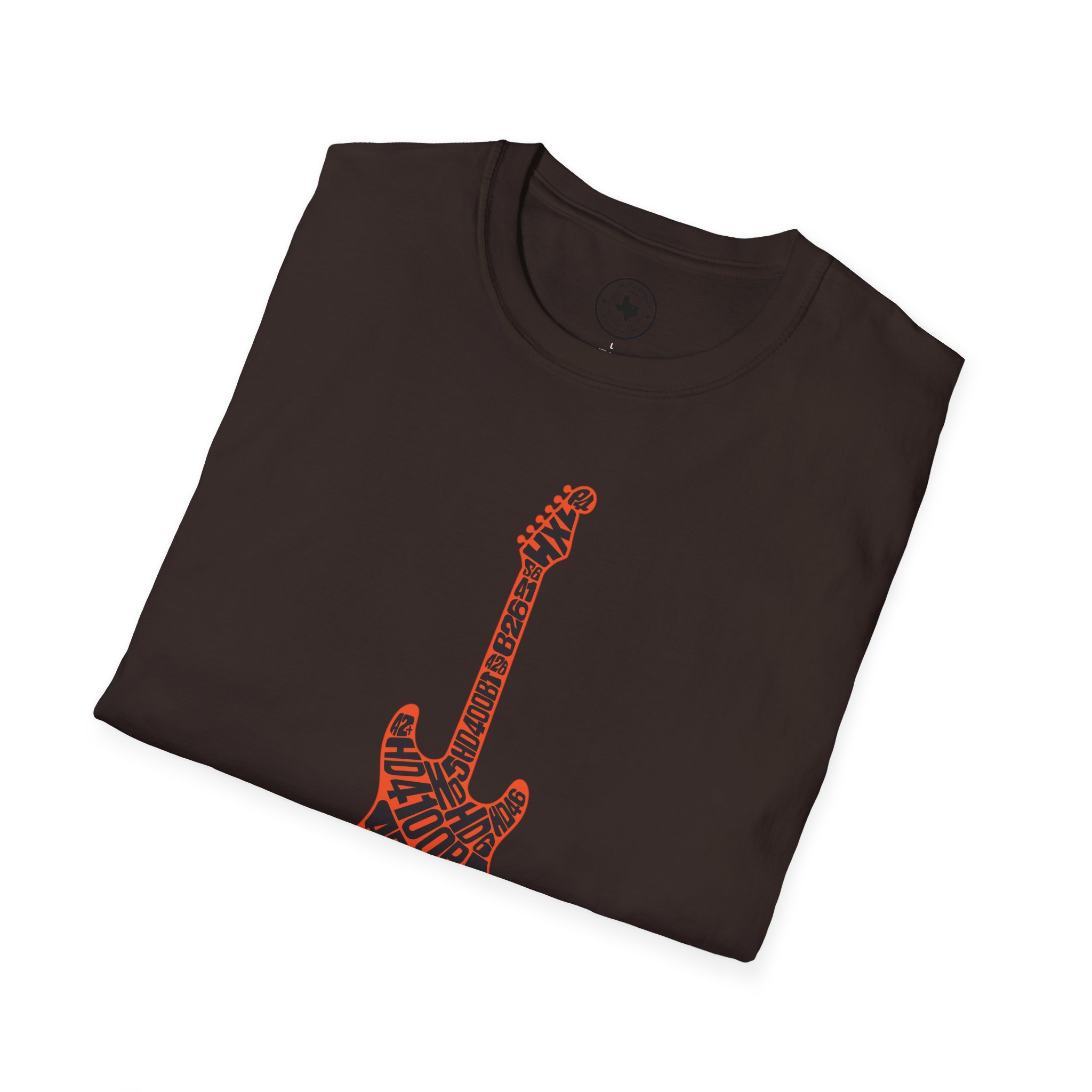 Electric Guitar Graphic T‑Shirt — Red Pattern Rock Music Tee - Image 5