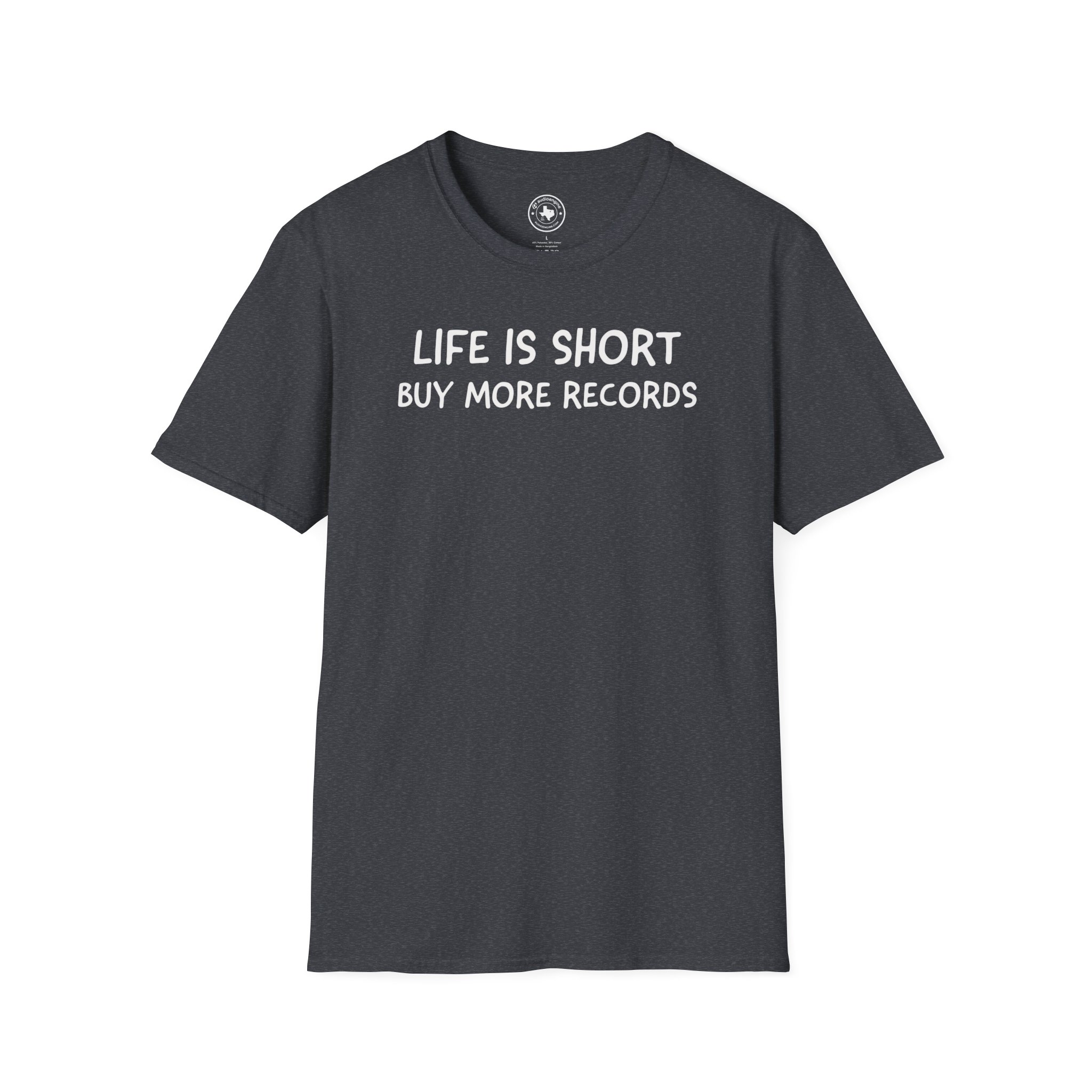 Life Is Short Buy More Records T-Shirt — Vinyl Lover Tee - Image 65