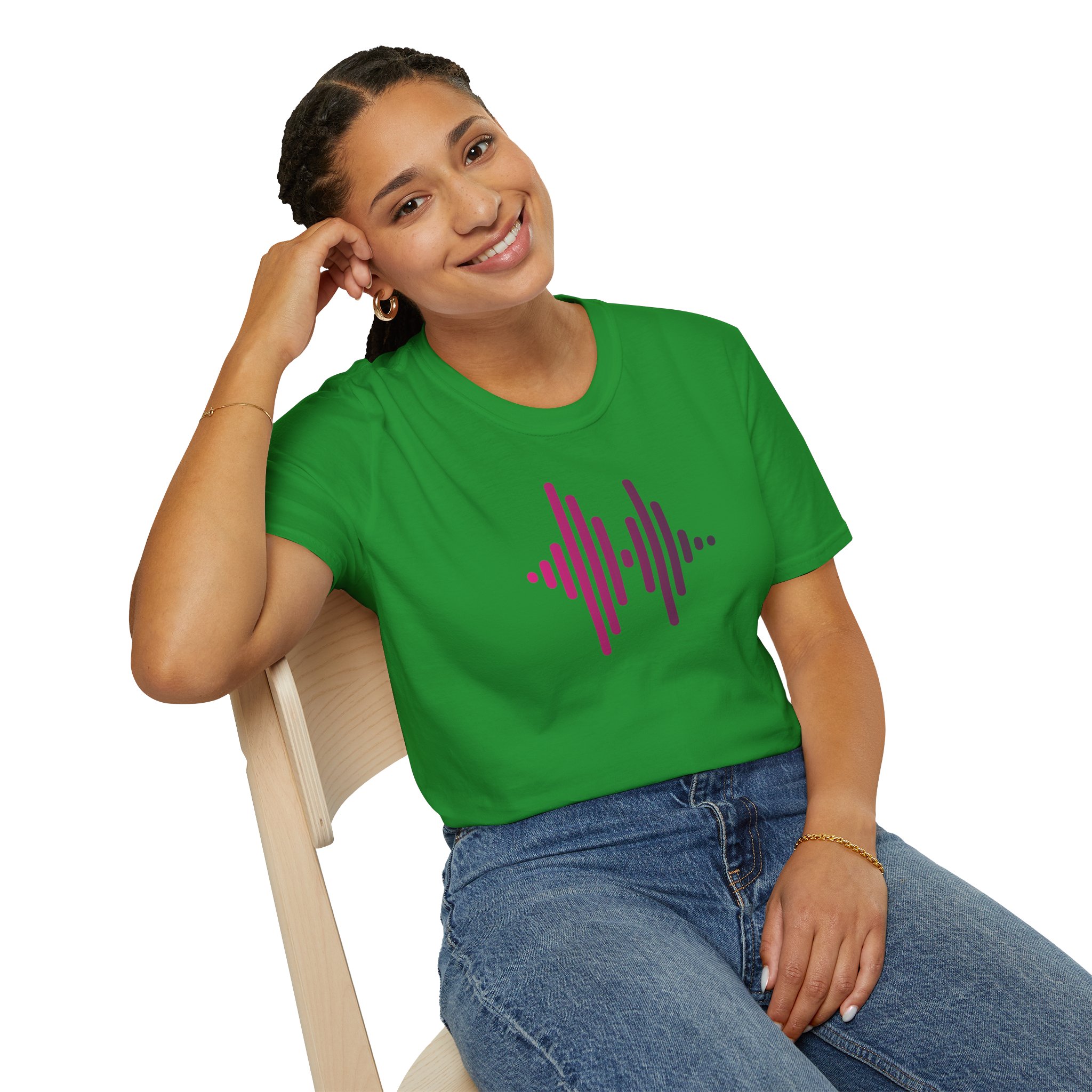 Audio Waveform Graphic Tee — Gradient Soundwave T-Shirt - Image 112