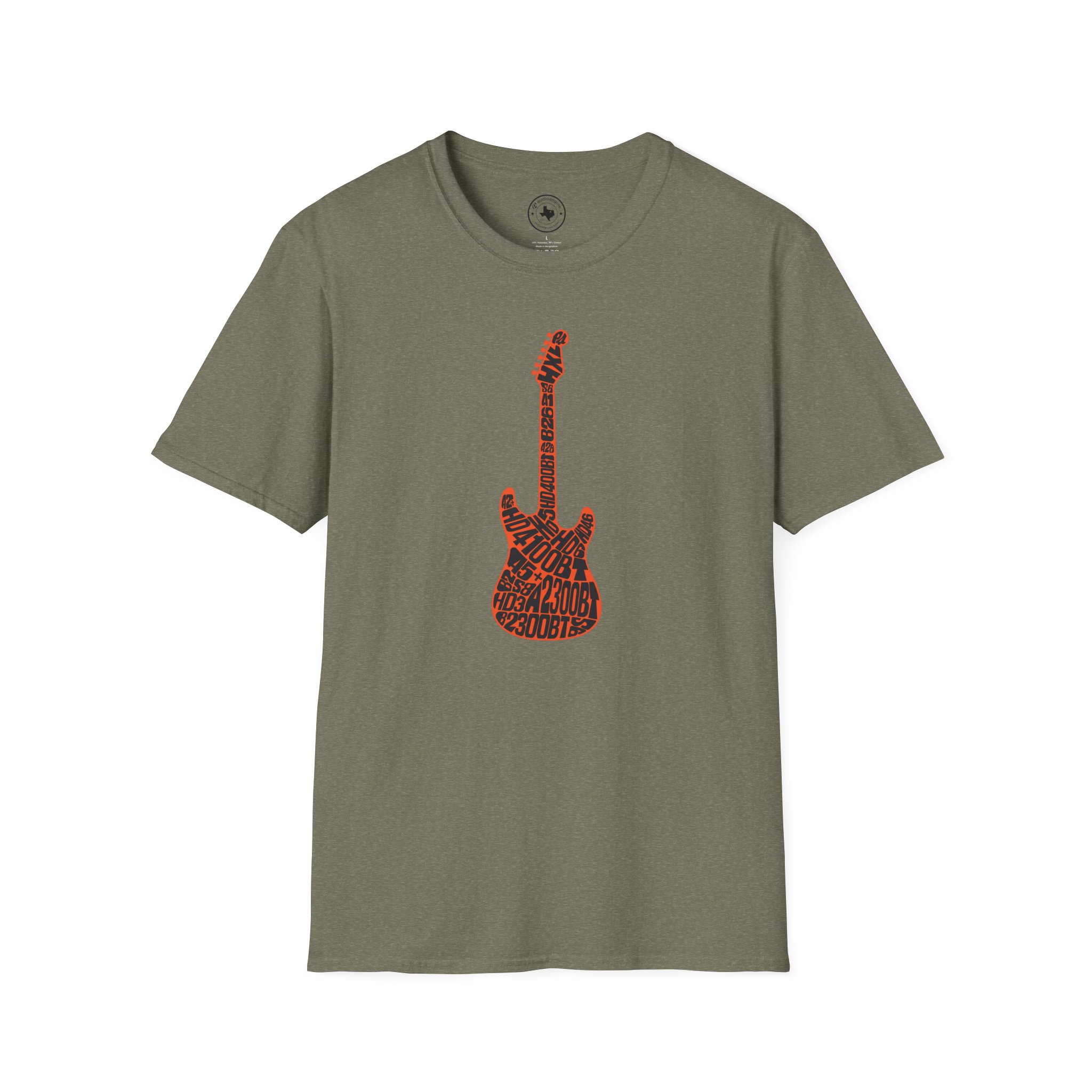 Electric Guitar Graphic T‑Shirt — Red Pattern Rock Music Tee - Image 71