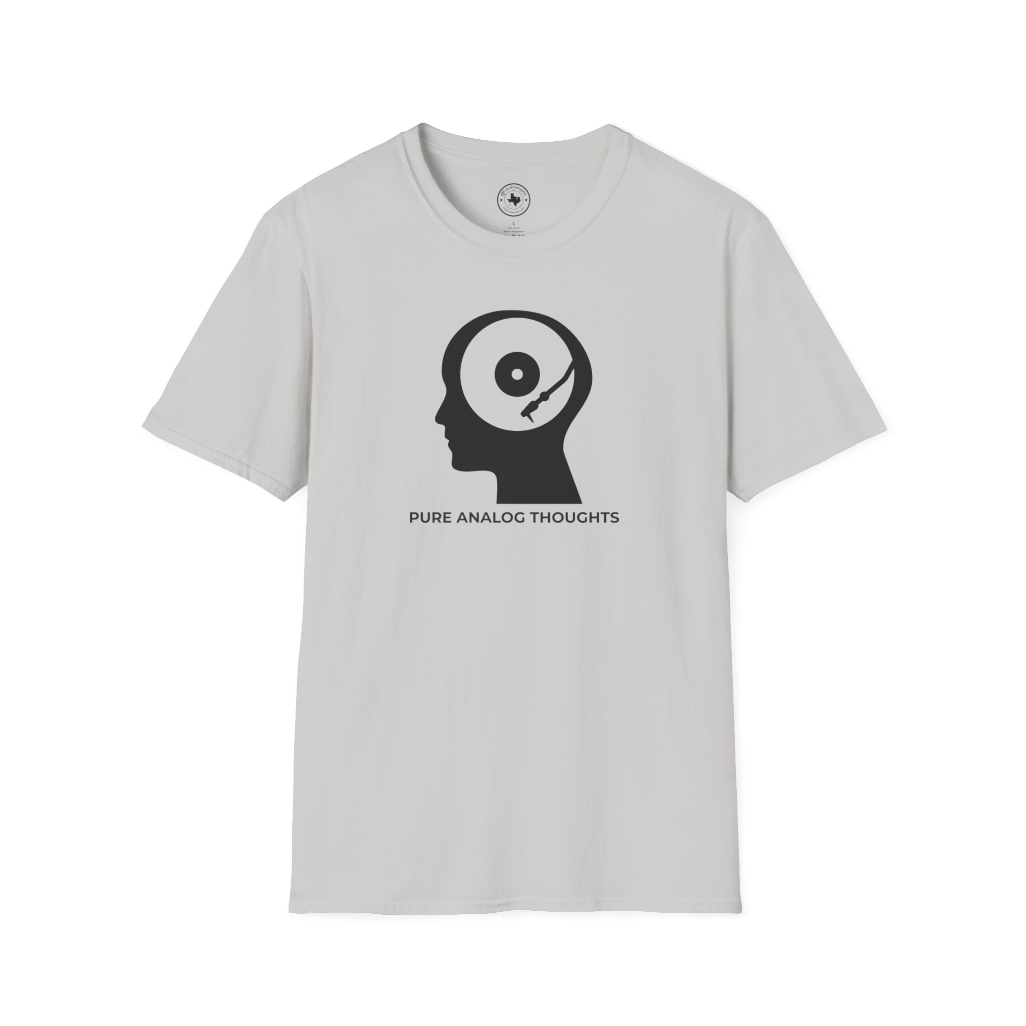 Analog Thoughts T-Shirt — 'Pure Analog Thoughts' Record Head Graphic Tee - Image 33