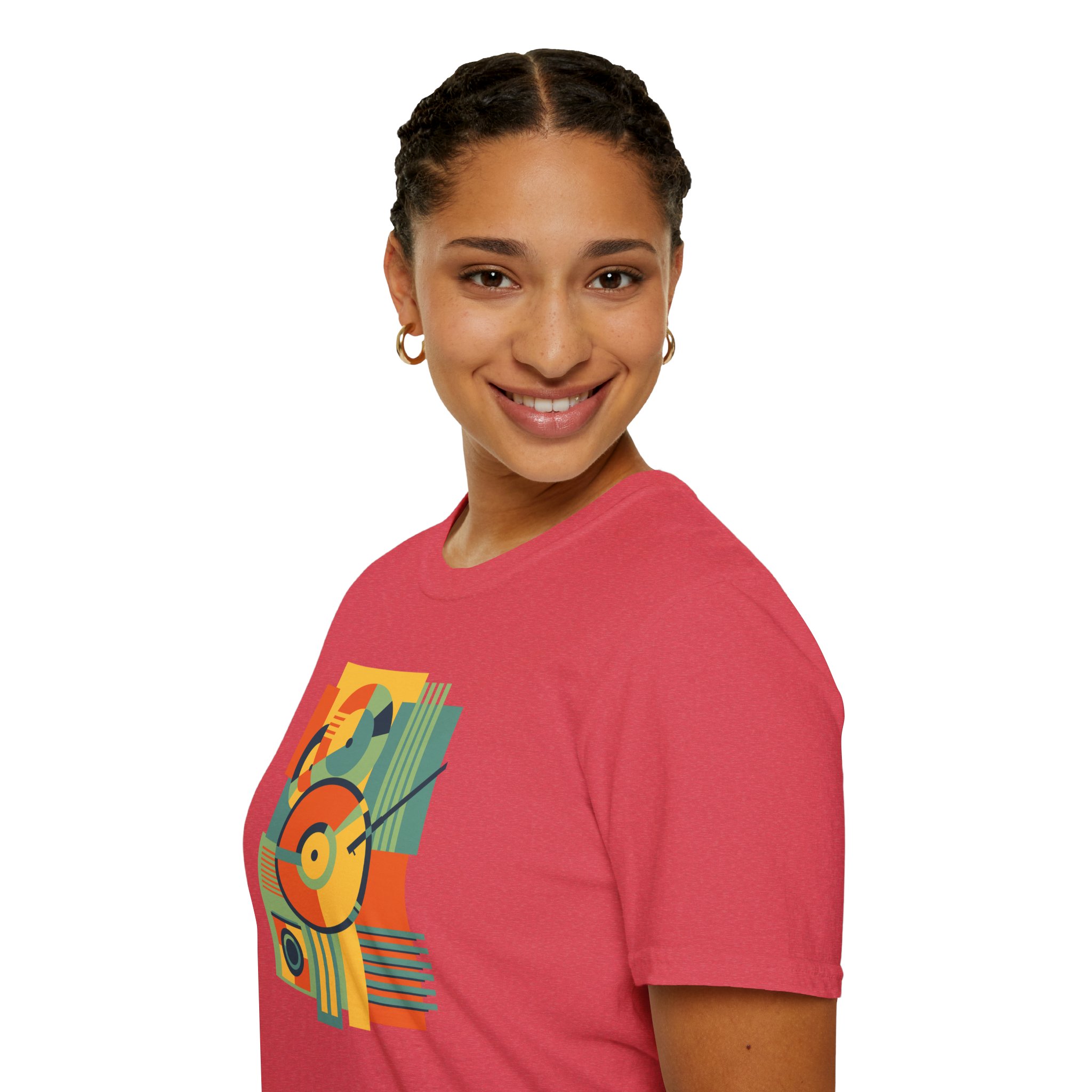 Retro Geometric Vinyl Record T-Shirt — Vintage Music Graphic Tee - Image 117