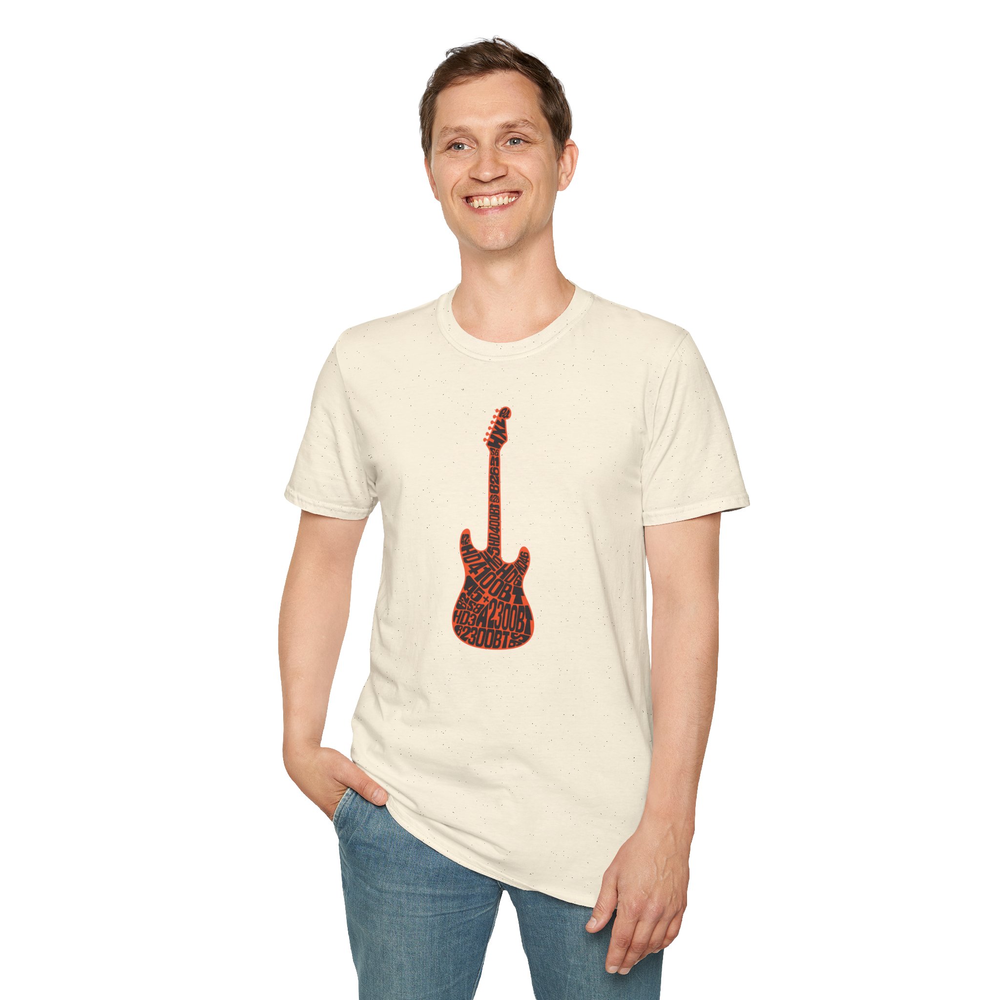 Electric Guitar Graphic T‑Shirt — Red Pattern Rock Music Tee - Image 66
