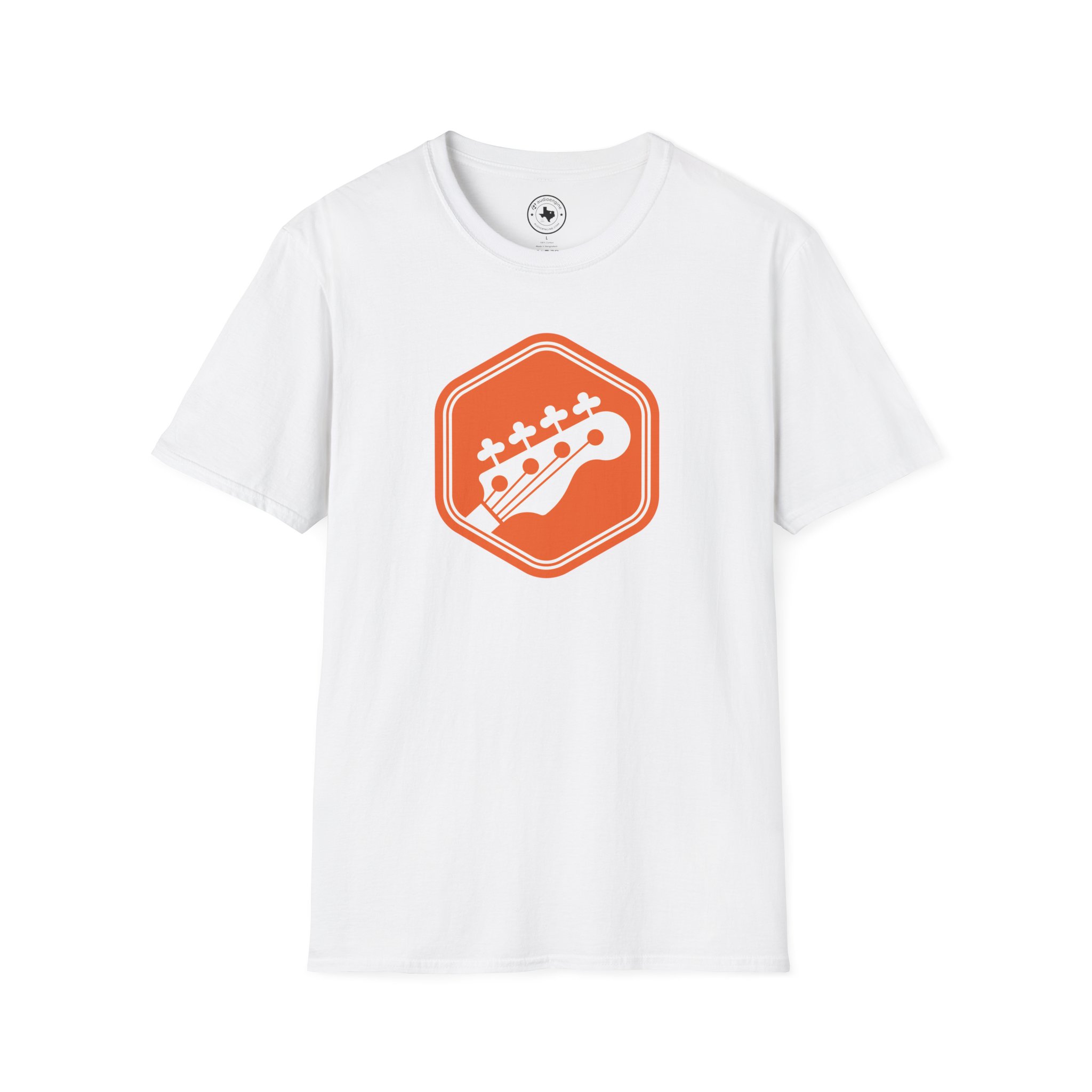 Orange Bass Guitar Badge T-Shirt — Retro Musician Tee for Bass Players - Image 10