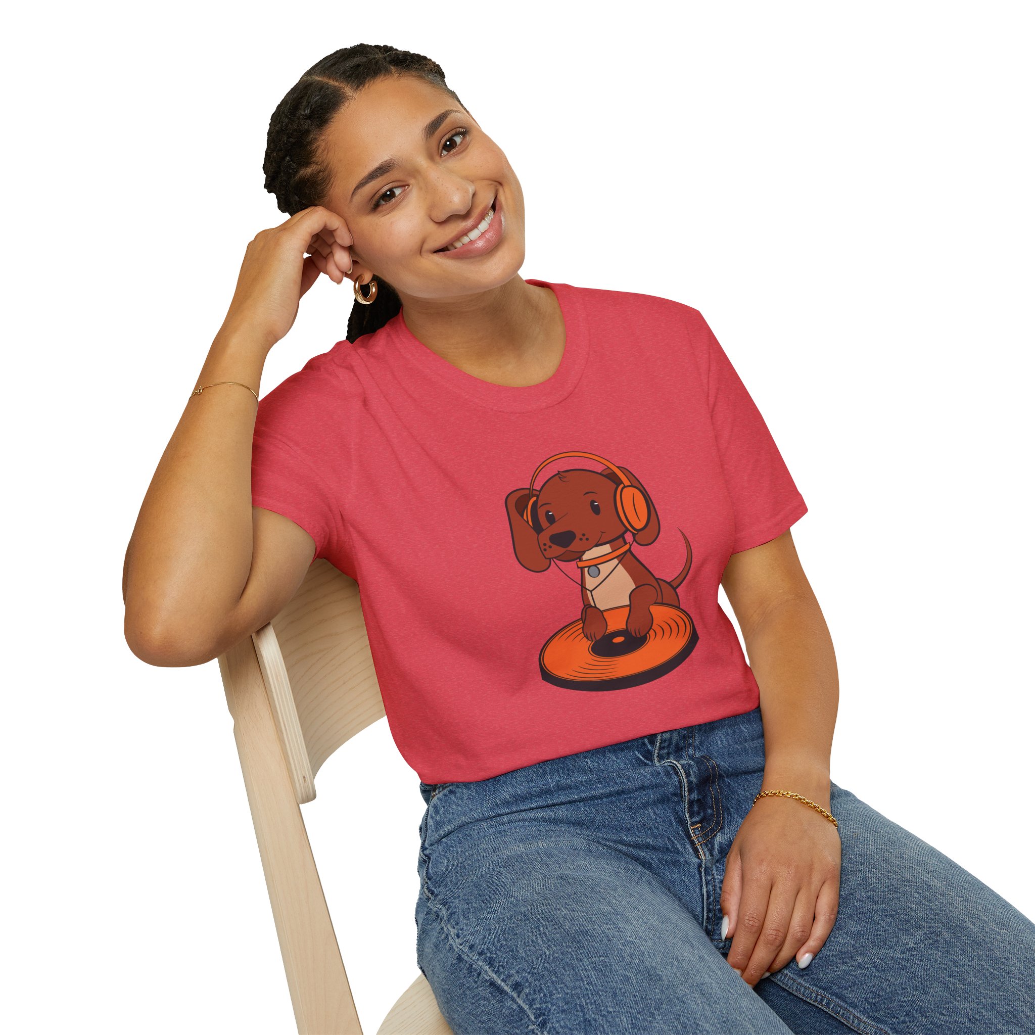 DJ Dachshund Tee — Cute Dog with Headphones Graphic T-Shirt - Image 138