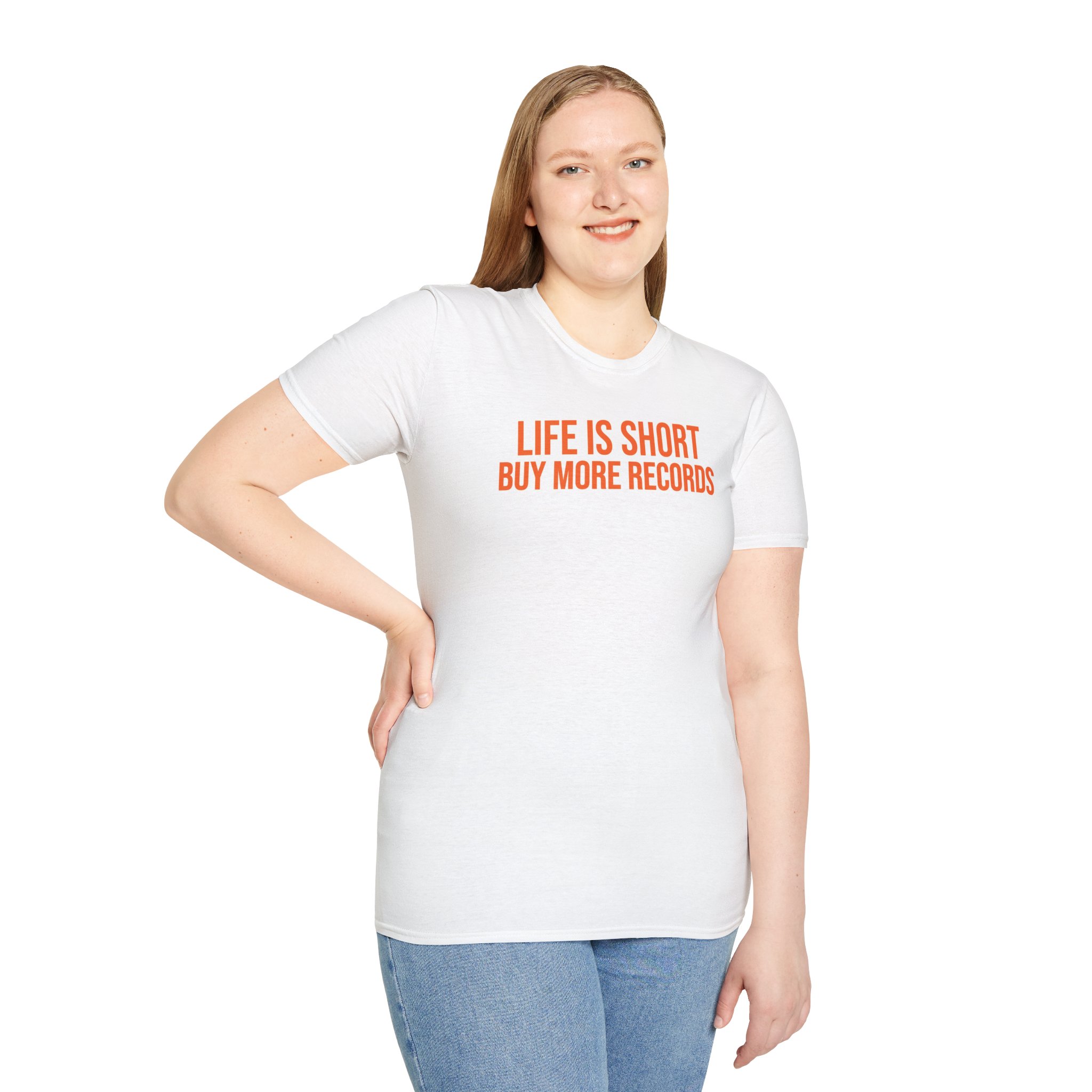 Life is Short Buy More Records T-Shirt - Image 7