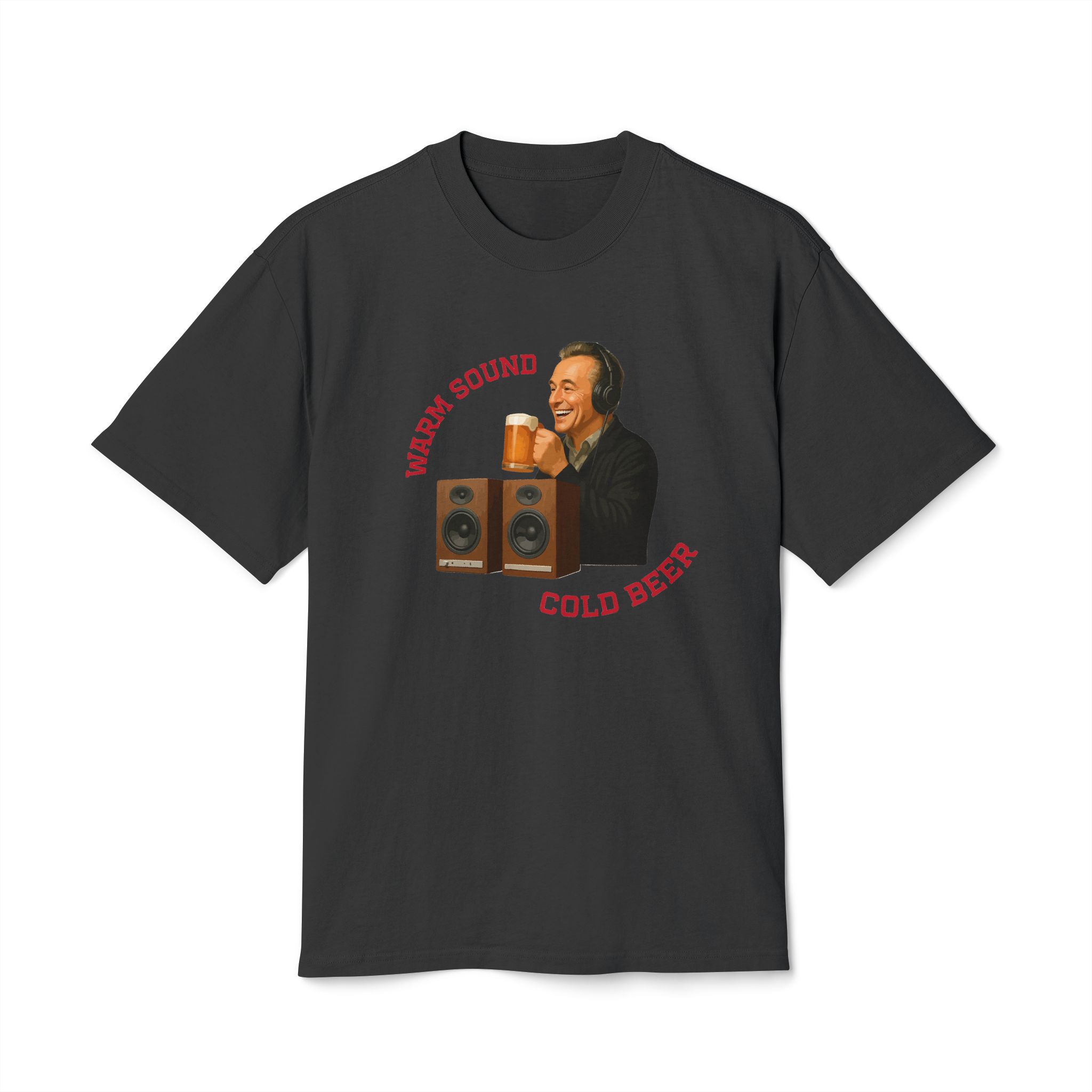Retro Vibe Unisex Faded Tee - "Warm Sound, Cold Beer" Graphic - Image 25