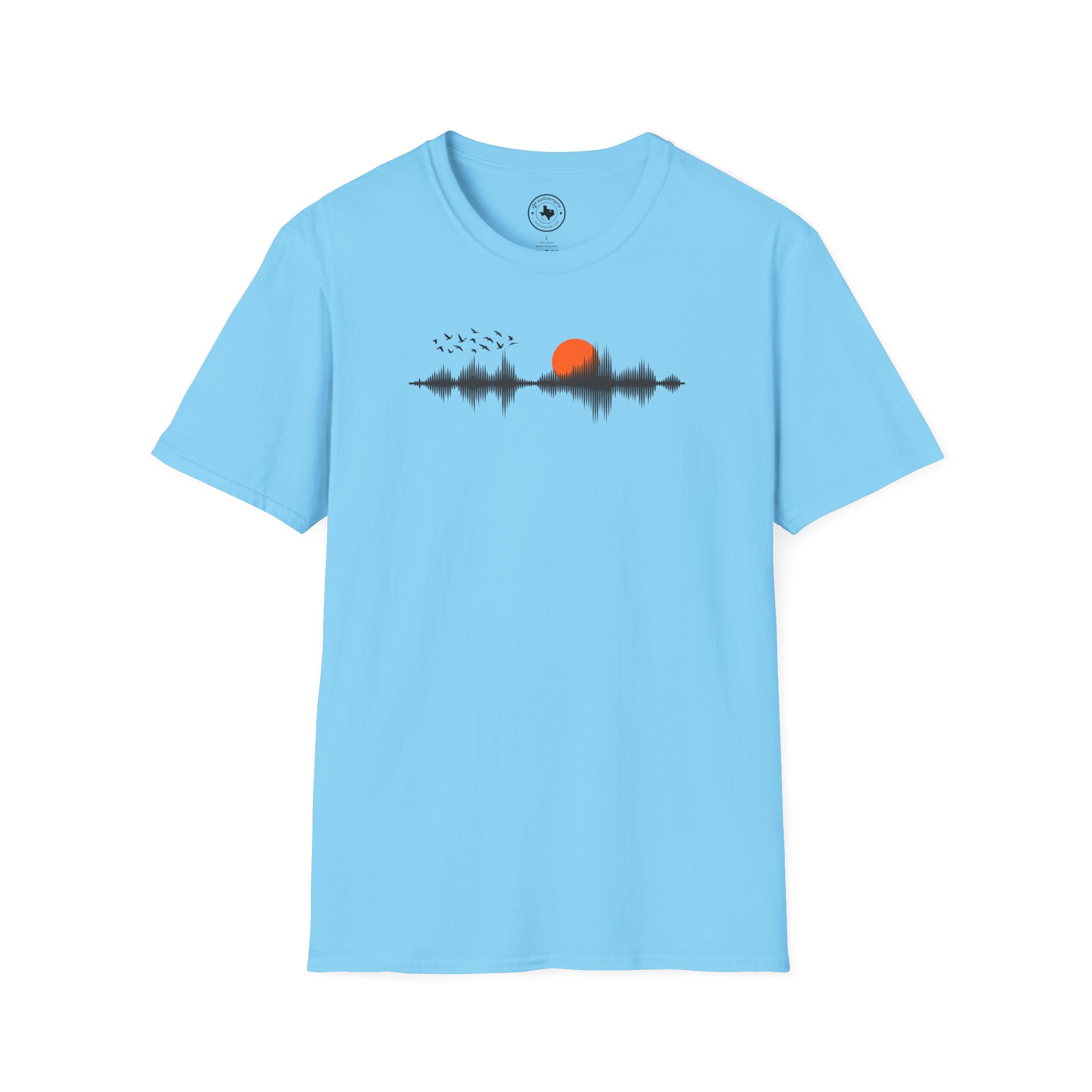 Sunset Soundwave T-Shirt — Minimal Nature Waveform Tee - Image 97