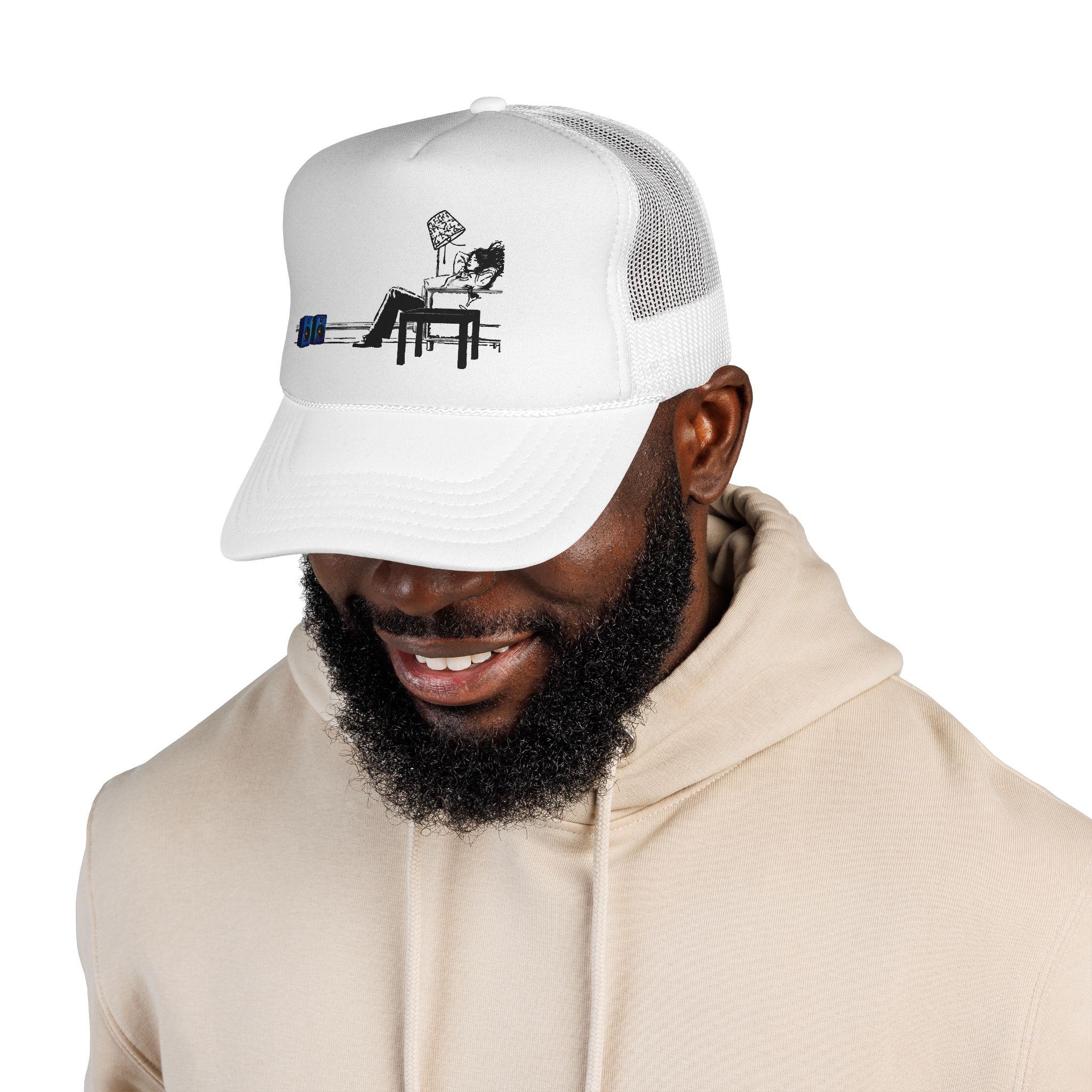 Gym Lover Trucker Cap with Workout Design - Image 30