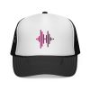 Soundwave Trucker Cap — Pink Gradient Audio Logo Mesh Hat - Thumbnail Image 1