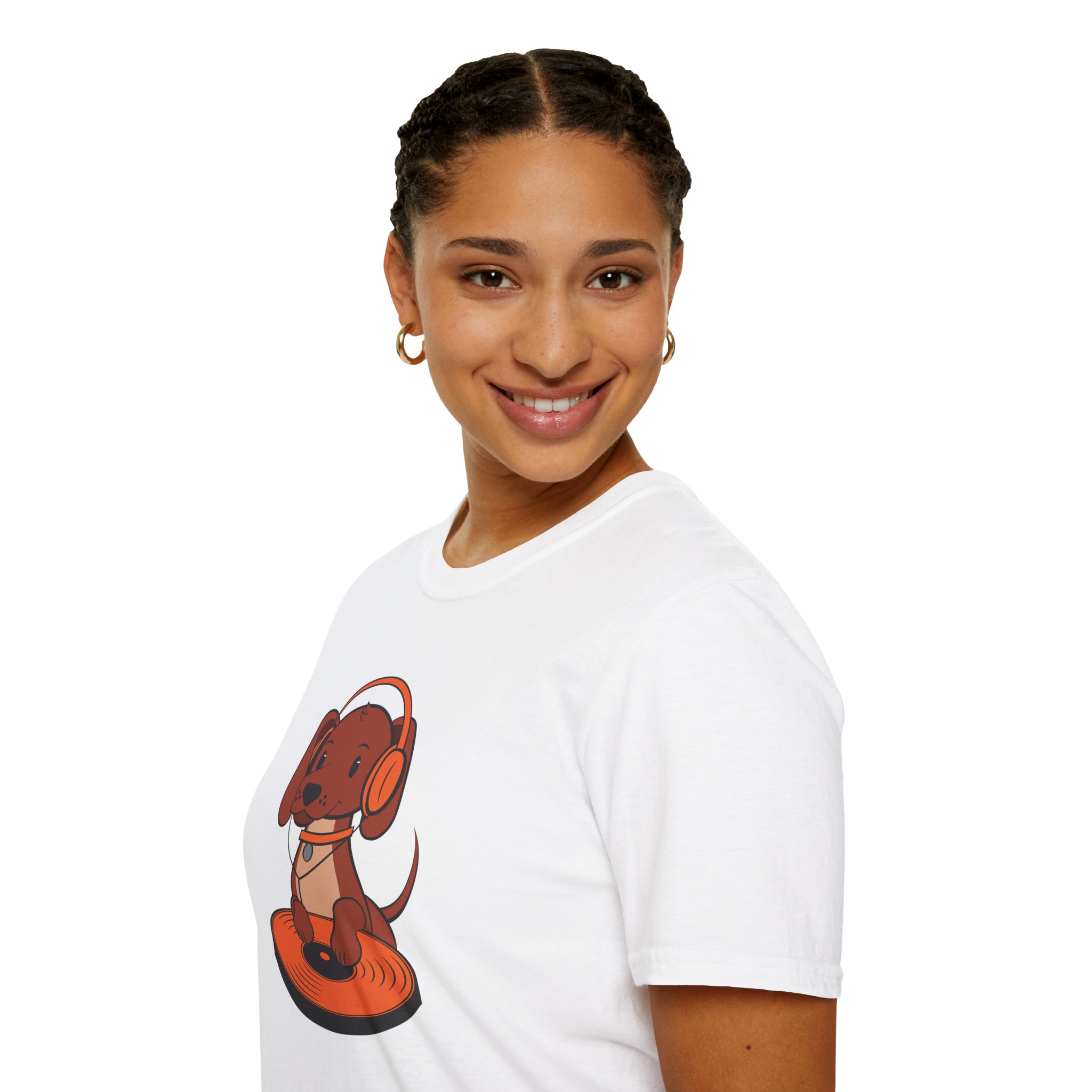 DJ Dachshund Tee — Cute Dog with Headphones Graphic T-Shirt - Image 17