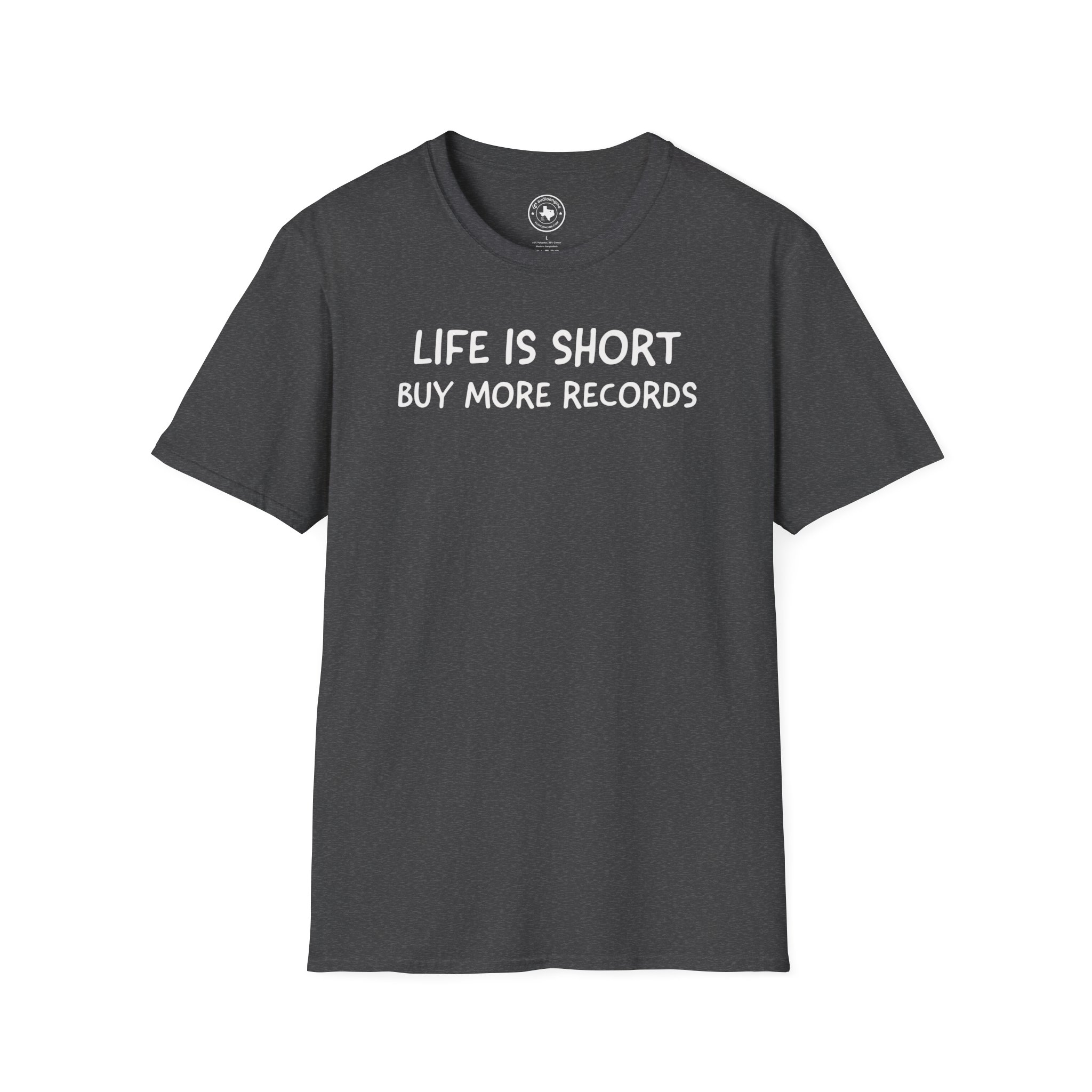 Life Is Short Buy More Records T-Shirt — Vinyl Lover Tee - Image 49
