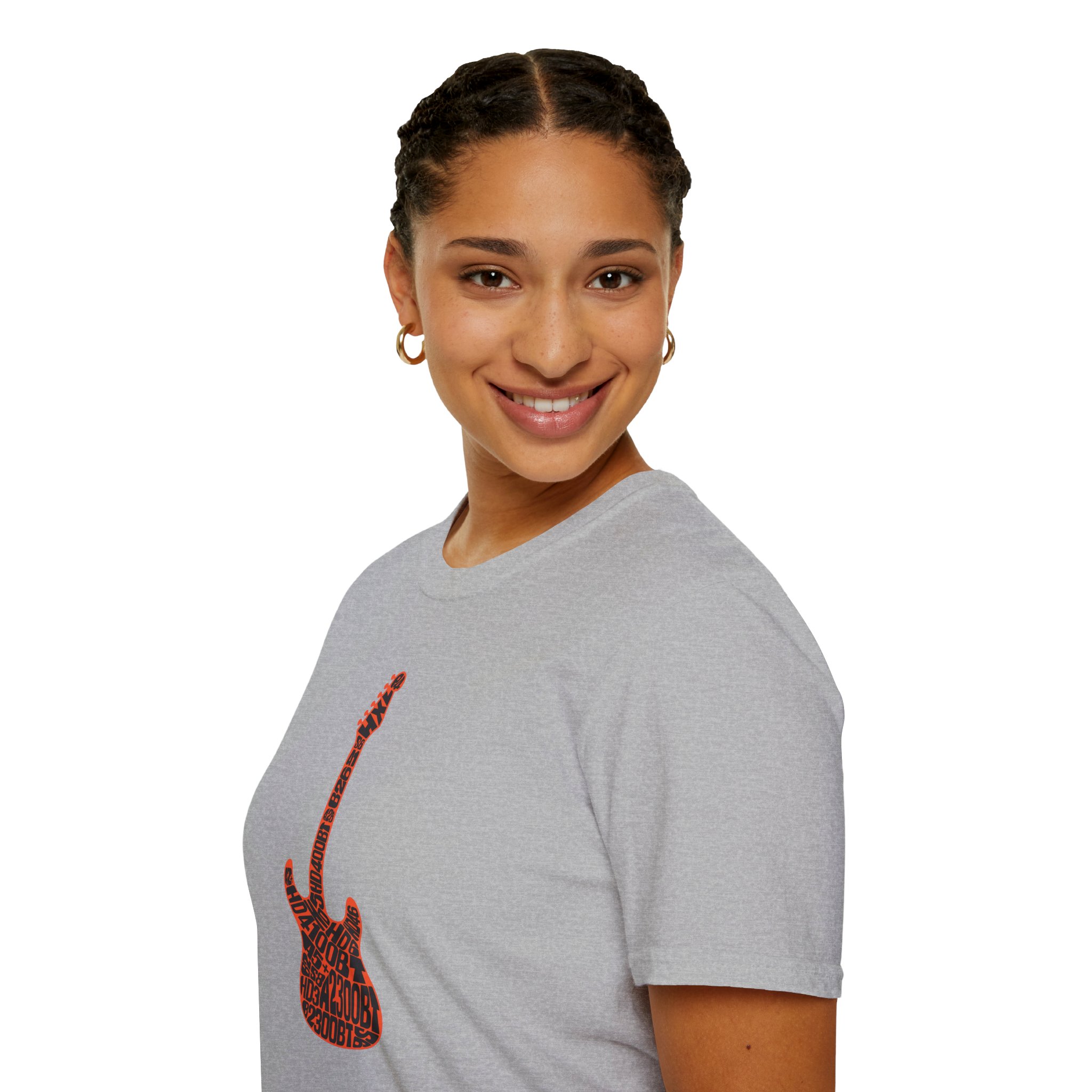 Electric Guitar Graphic T‑Shirt — Red Pattern Rock Music Tee - Image 57