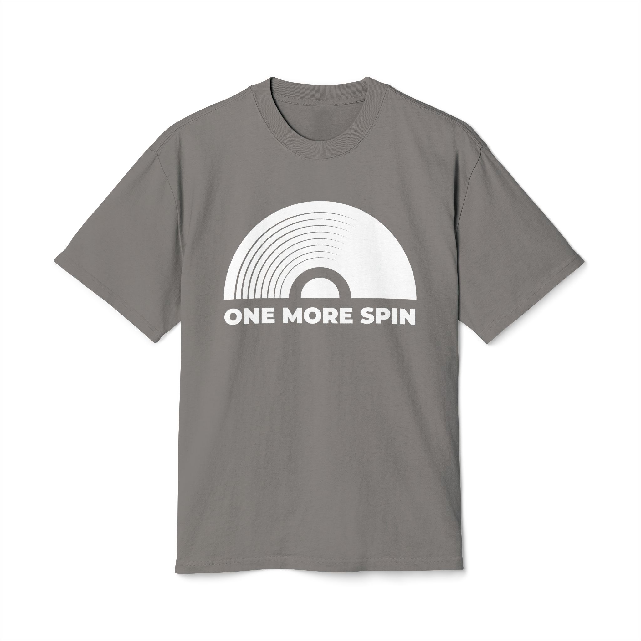 Retro Music Vibe Unisex Heavy Faded Tee - 'One More Spin' - Image 13