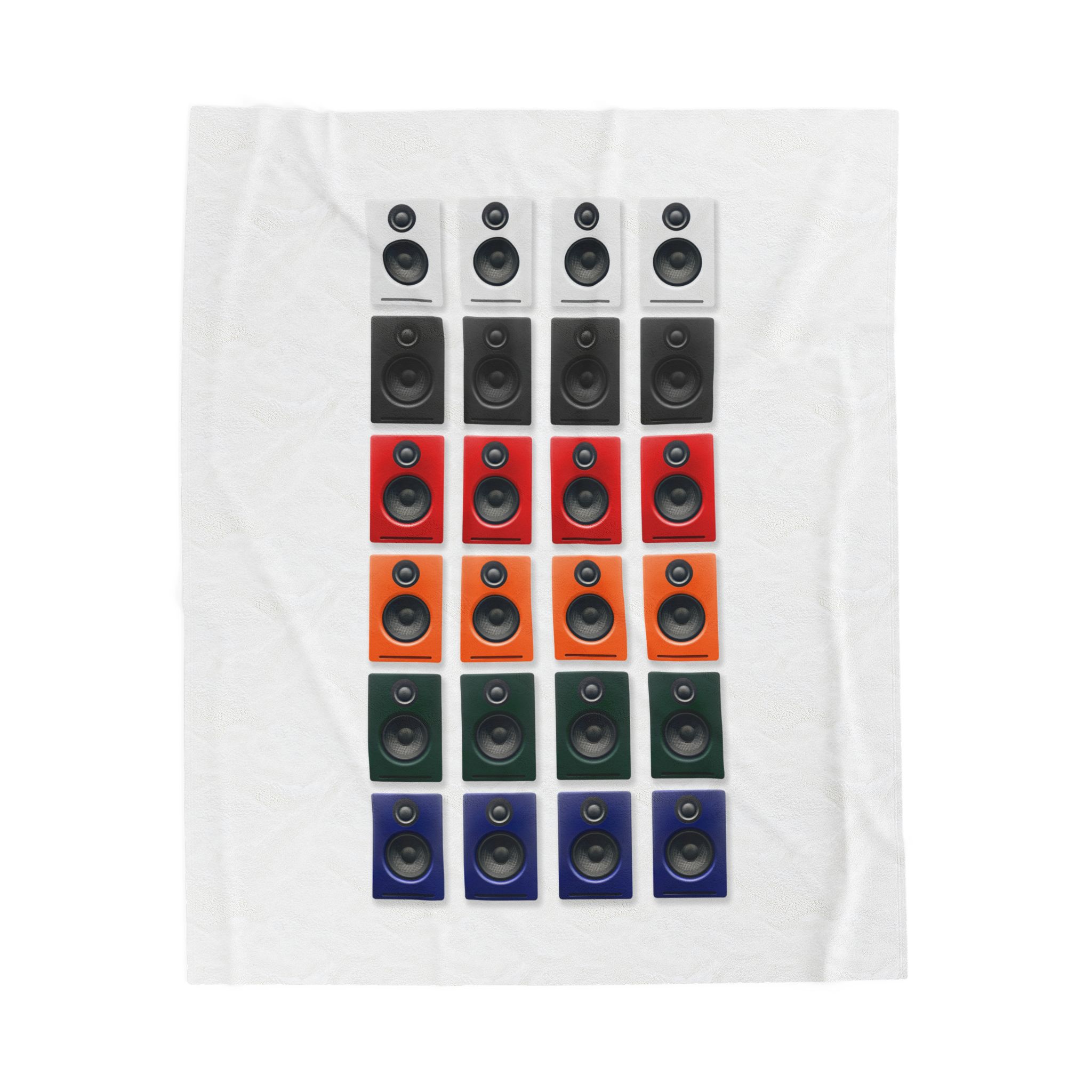 Speaker Design Velveteen Plush Blanket, Cozy Throw for Music Lovers, Soft Home Decor, Gift for Audiophiles, Blanket for Parties - Image 1