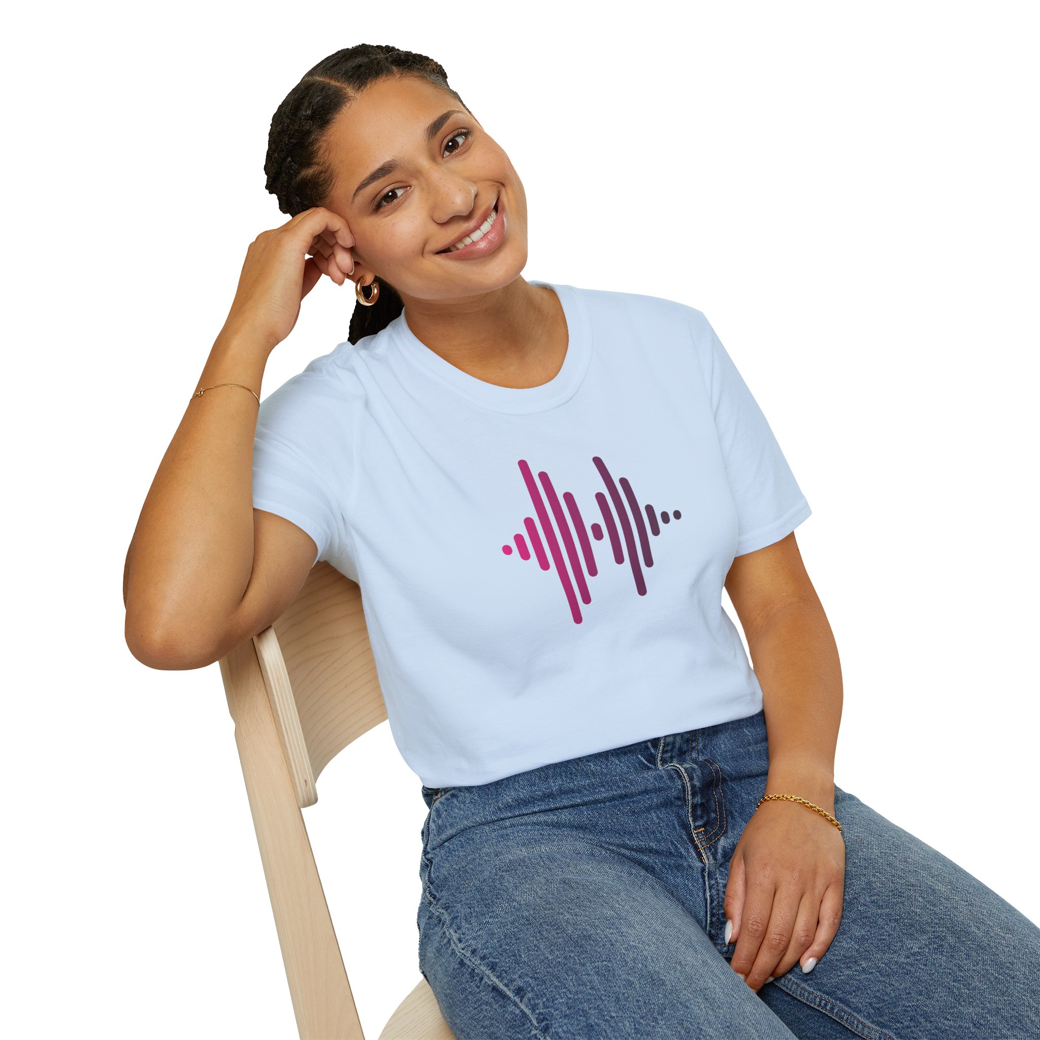 Audio Waveform Graphic Tee — Gradient Soundwave T-Shirt - Image 8