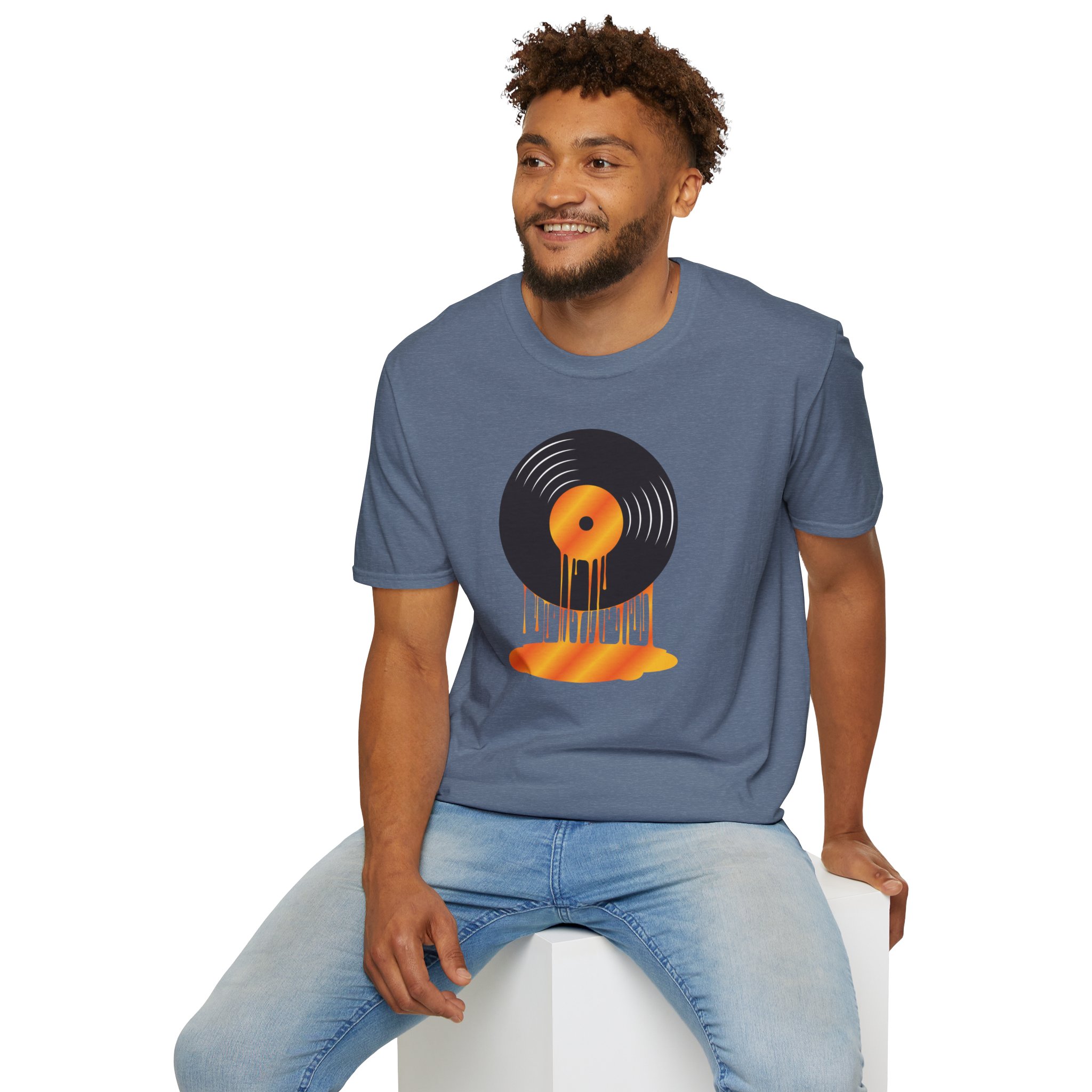 Melting Vinyl Record T-Shirt – Retro Music Tee - Image 97