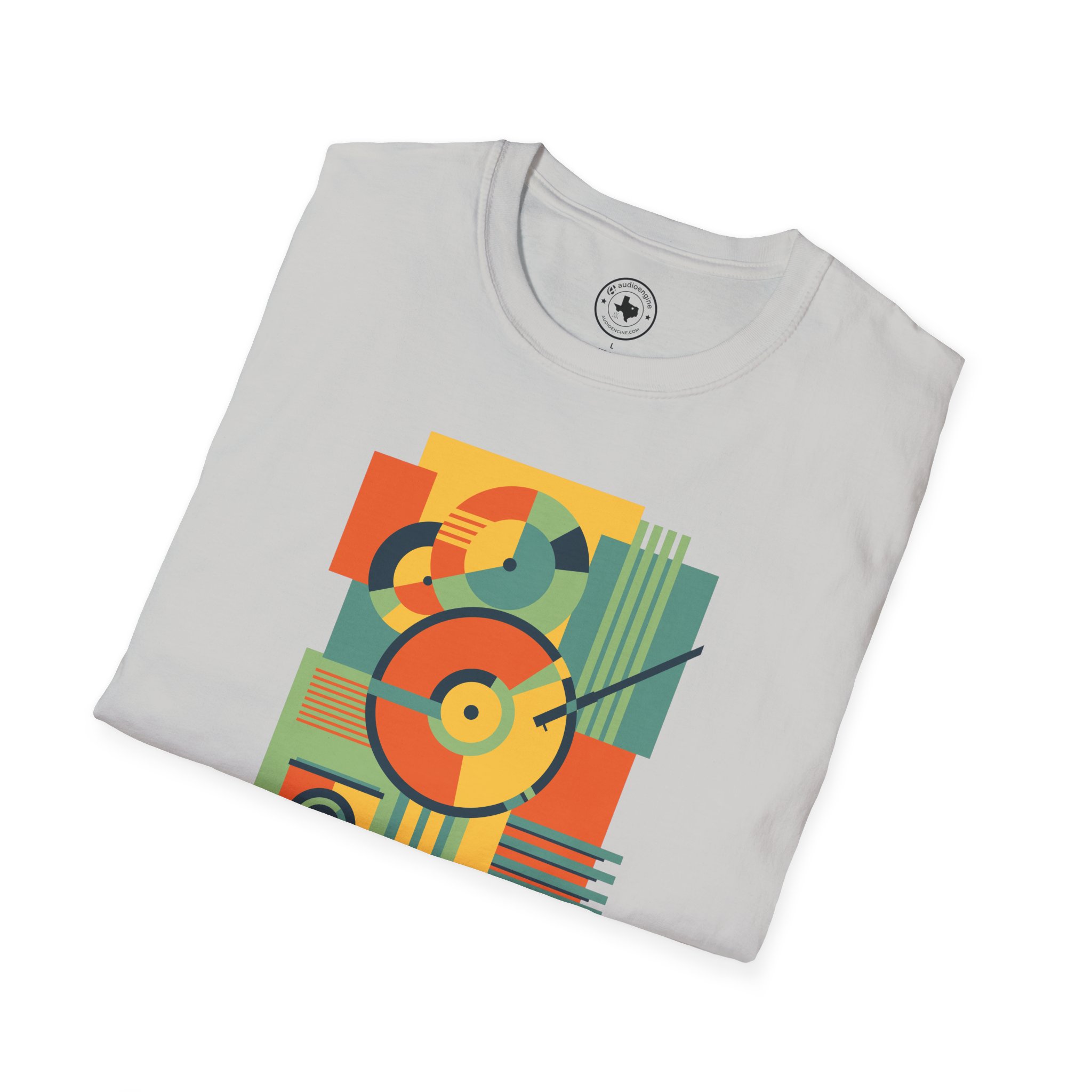 Retro Geometric Vinyl Record T-Shirt — Vintage Music Graphic Tee - Image 34