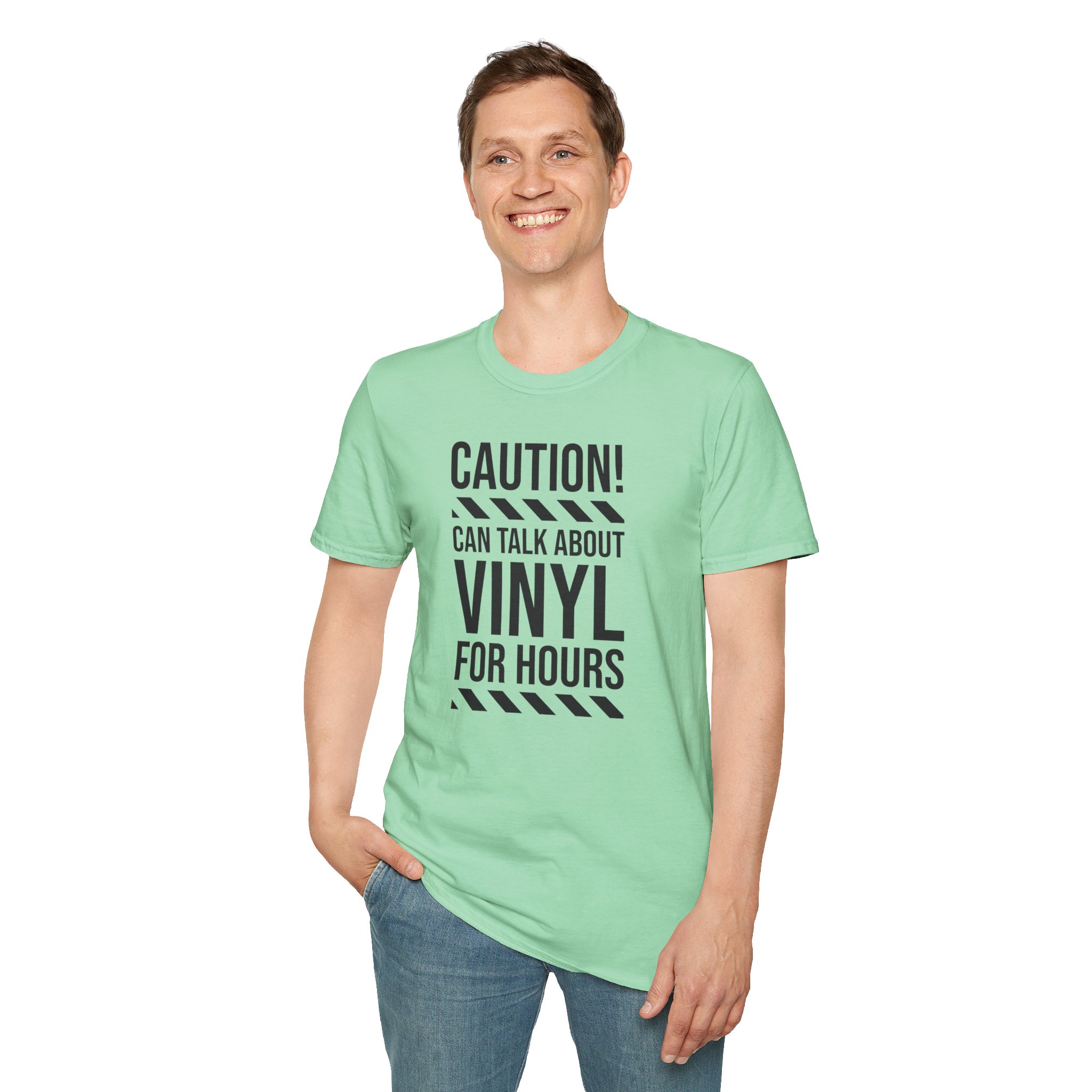 Vinyl Lover T-Shirt — "Caution! Can Talk About Vinyl For Hours" Music Tee - Image 60