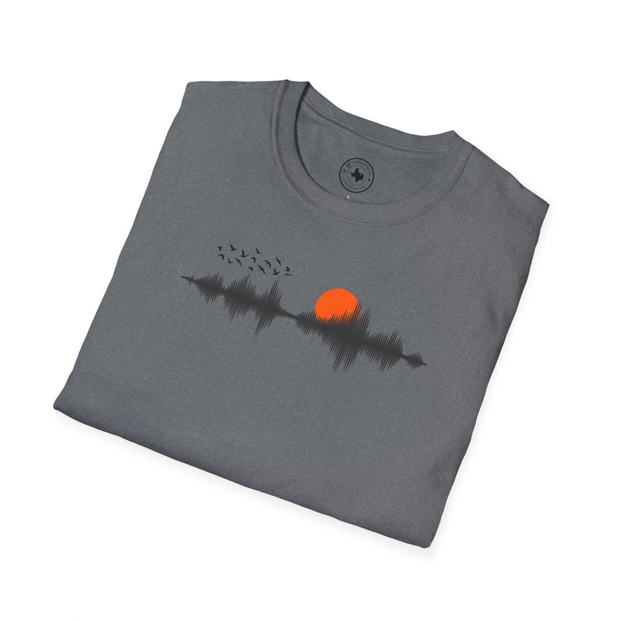 Sunset Soundwave T-Shirt — Minimal Nature Waveform Tee - Image 84