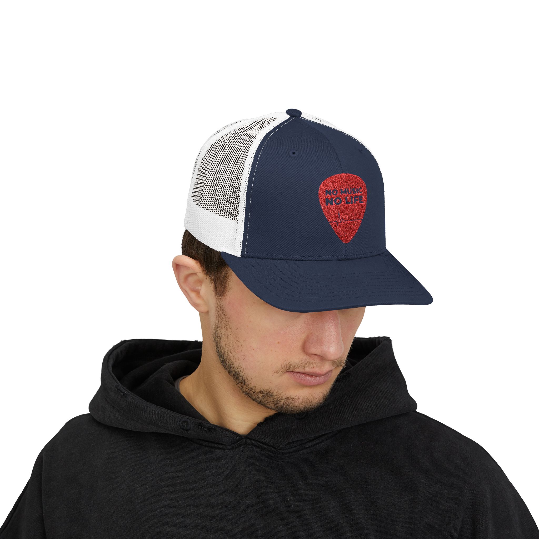 No Music No Life Snapback Trucker Cap - Image 1