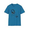 Music Lover Unisex Softstyle T-Shirt with Headphones Design - Thumbnail Image 53