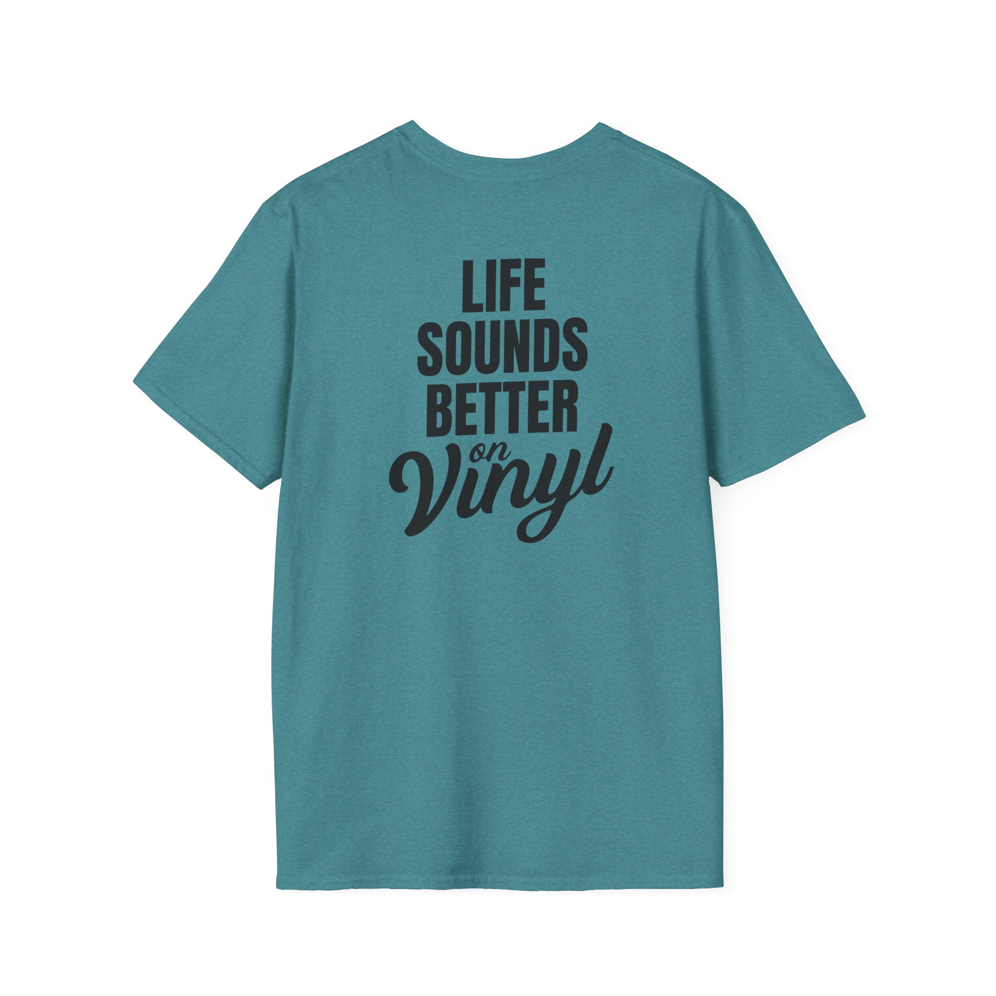 Vinyl Lover Unisex Softstyle T-Shirt - Life Sounds Better on Vinyl - Image 36