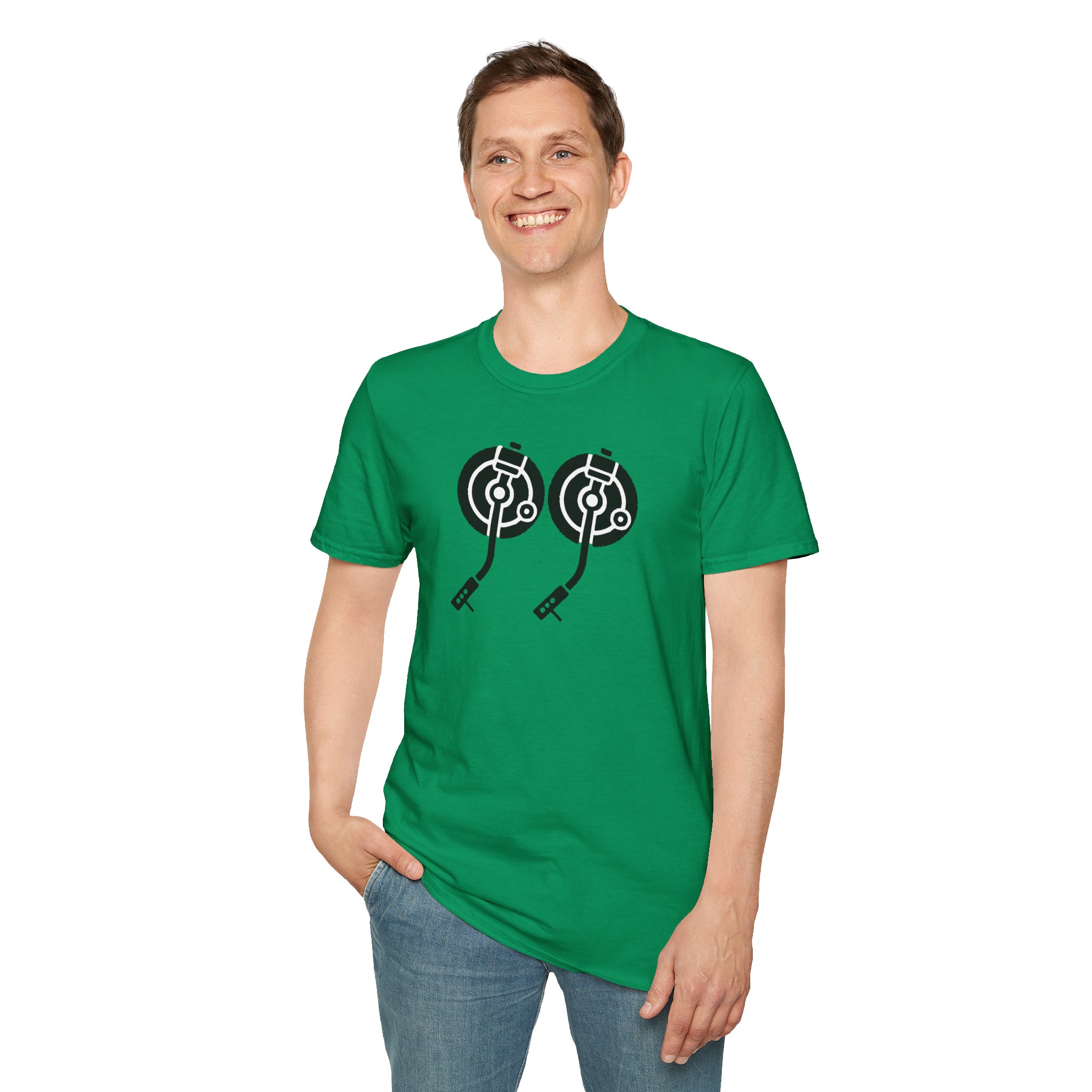 Record Player Turntable Tee — Retro DJ Vinyl Graphic T-Shirt - Image 1