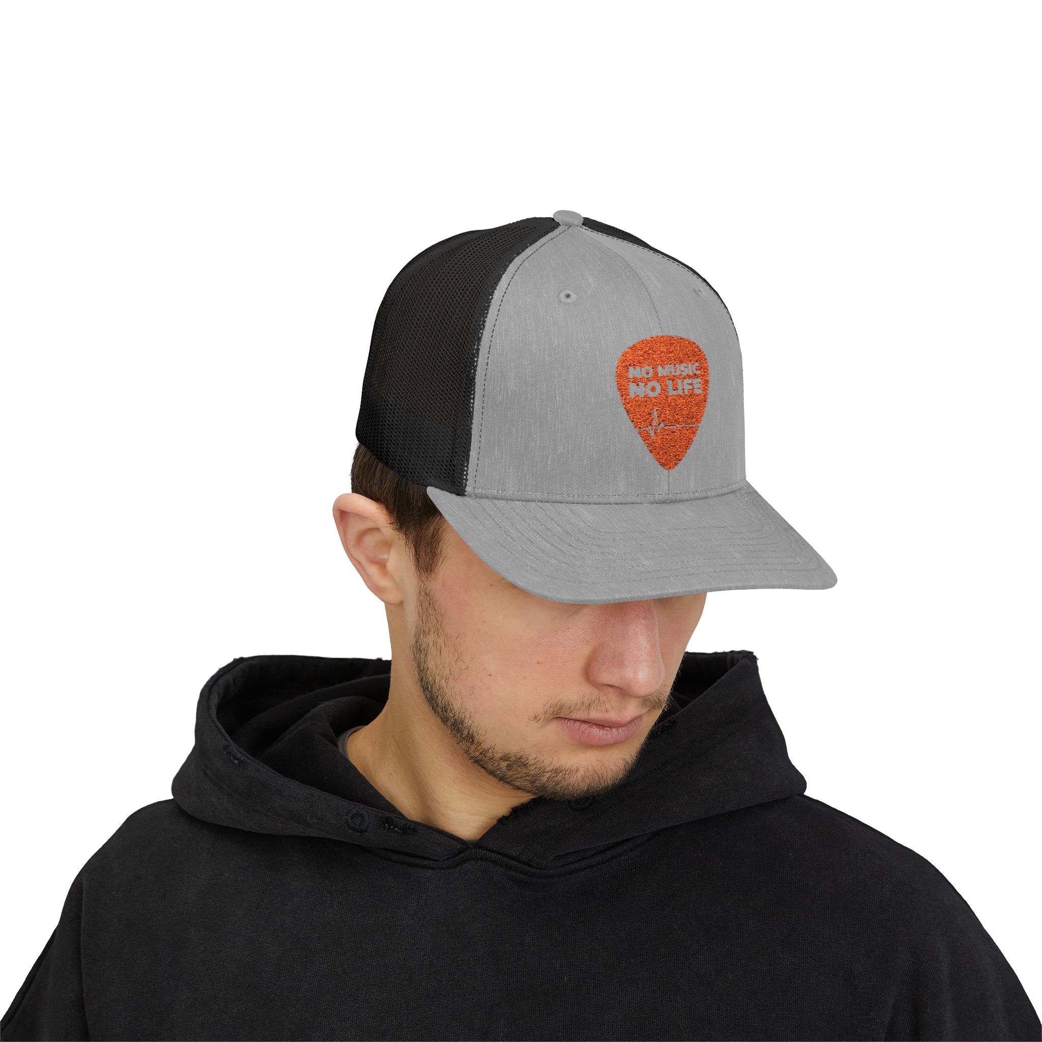 Music Lover Snapback Trucker Cap - 'No Music No Life' - Image 31