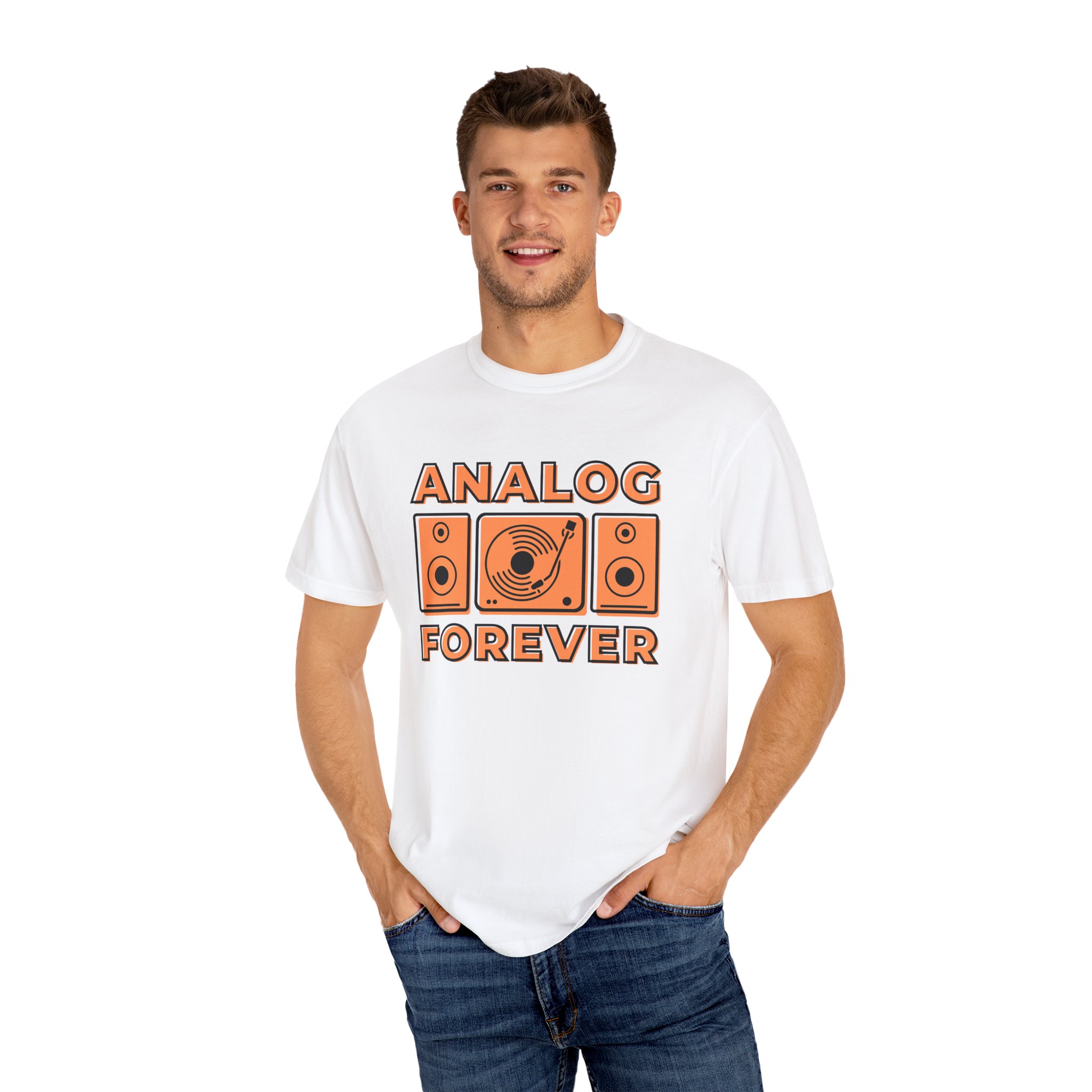 Analog Forever T-Shirt, Unisex Vintage Tee, Music Lover Gift, Retro Style Shirt, Cool DJ Apparel, Casual Streetwear - Image 4