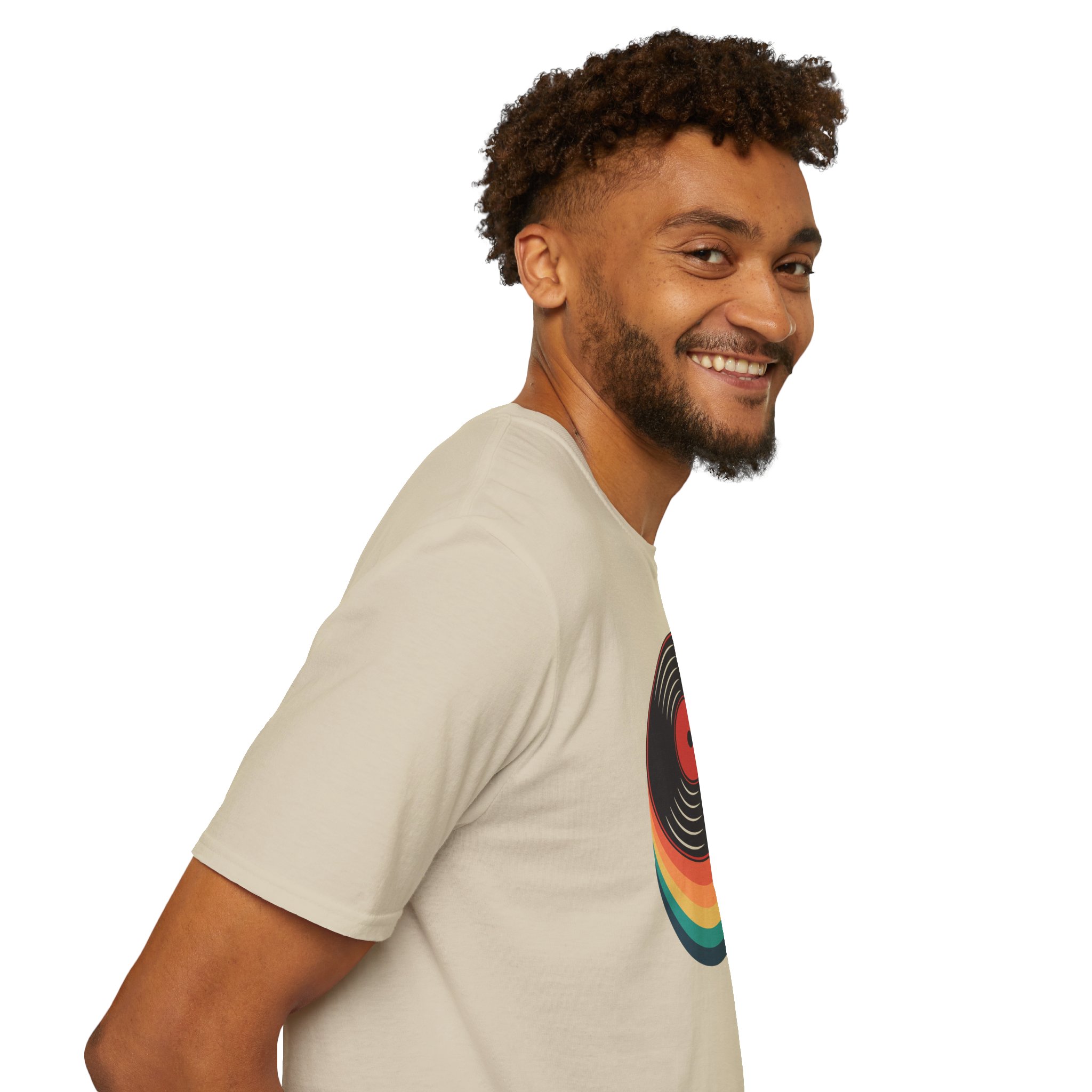 Retro Vinyl Record T-Shirt — Rainbow Stack Turntable Tee - Image 39