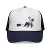 Gym Lover Trucker Cap with Workout Design - Thumbnail Image 1